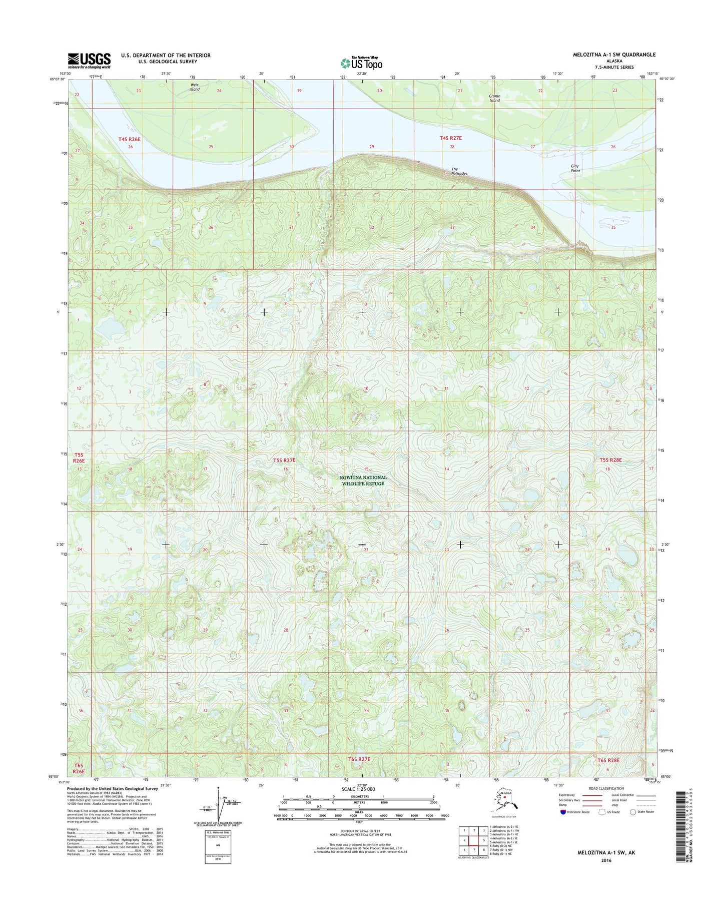 Melozitna A-1 SW Alaska US Topo Map Image