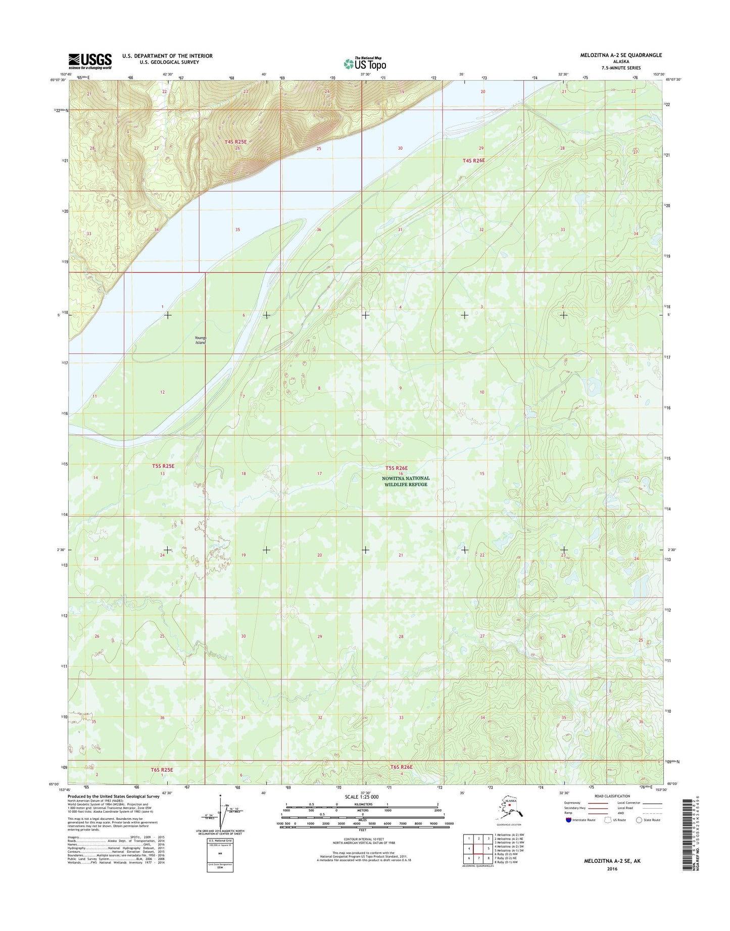 Melozitna A-2 SE Alaska US Topo Map Image