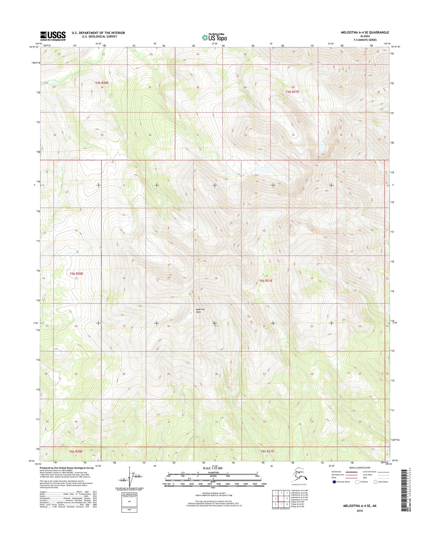 Melozitna A-4 SE Alaska US Topo Map Image