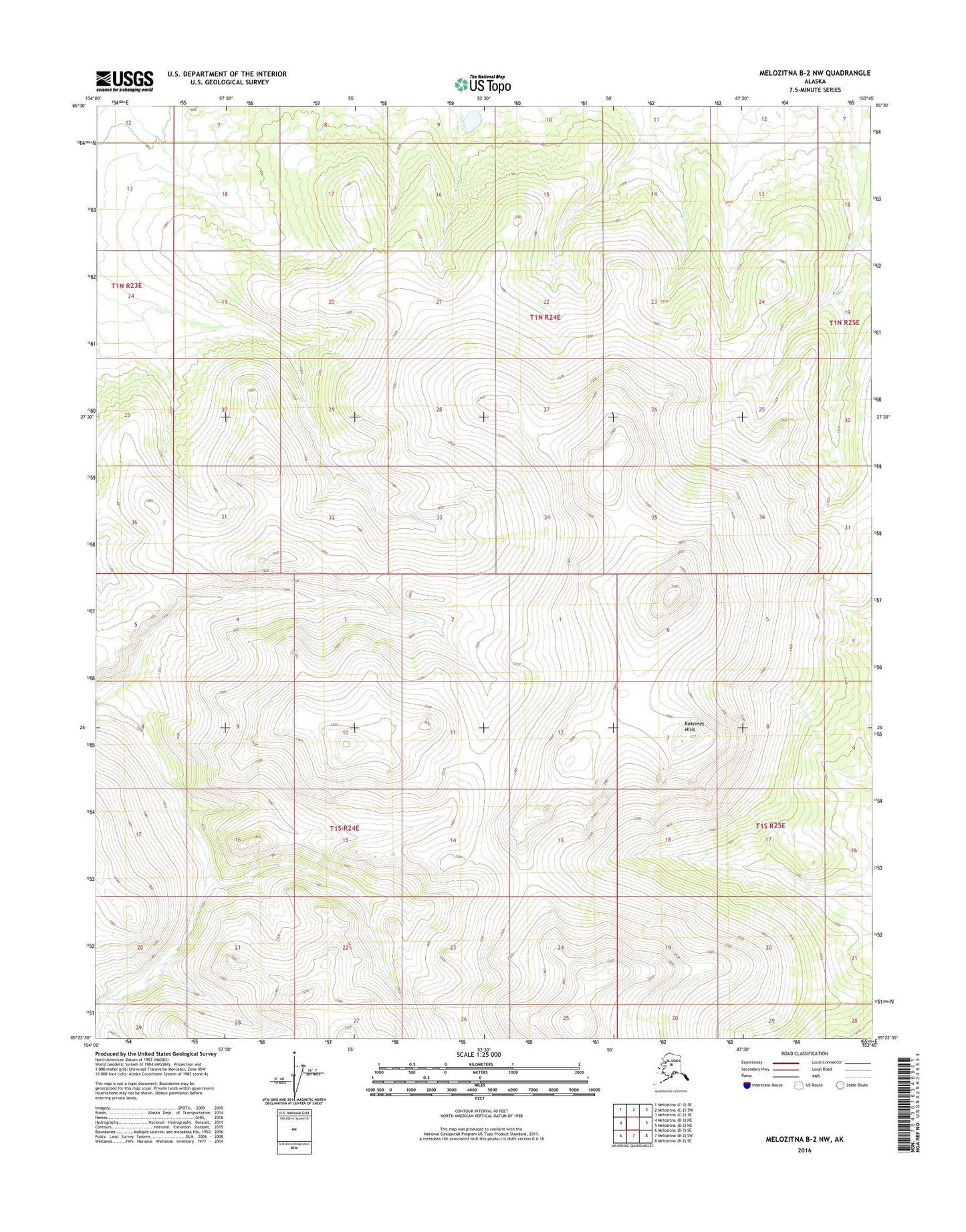 Melozitna B-2 NW Alaska US Topo Map Image