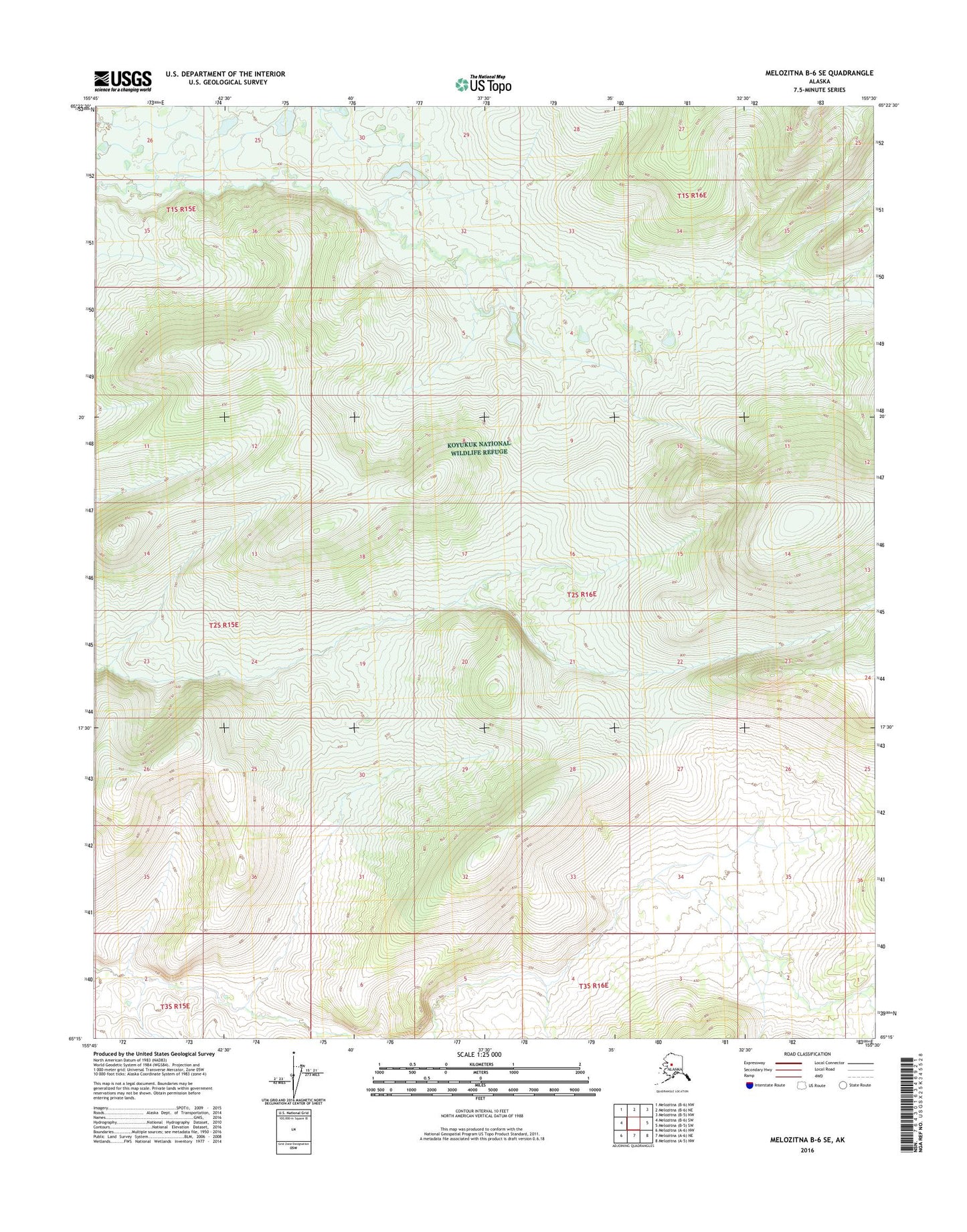 Melozitna B-6 SE Alaska US Topo Map Image