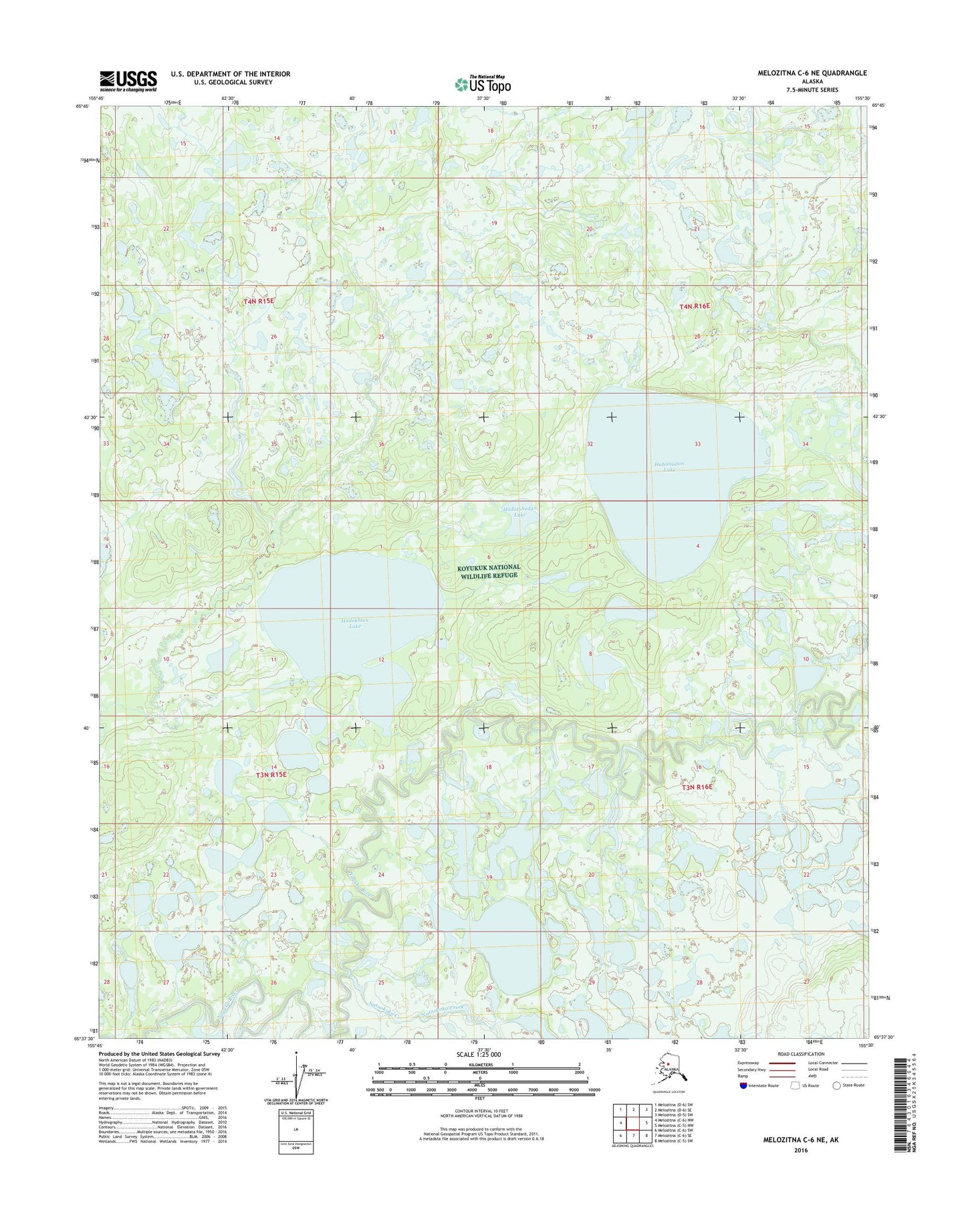 Melozitna C-6 NE Alaska US Topo Map Image