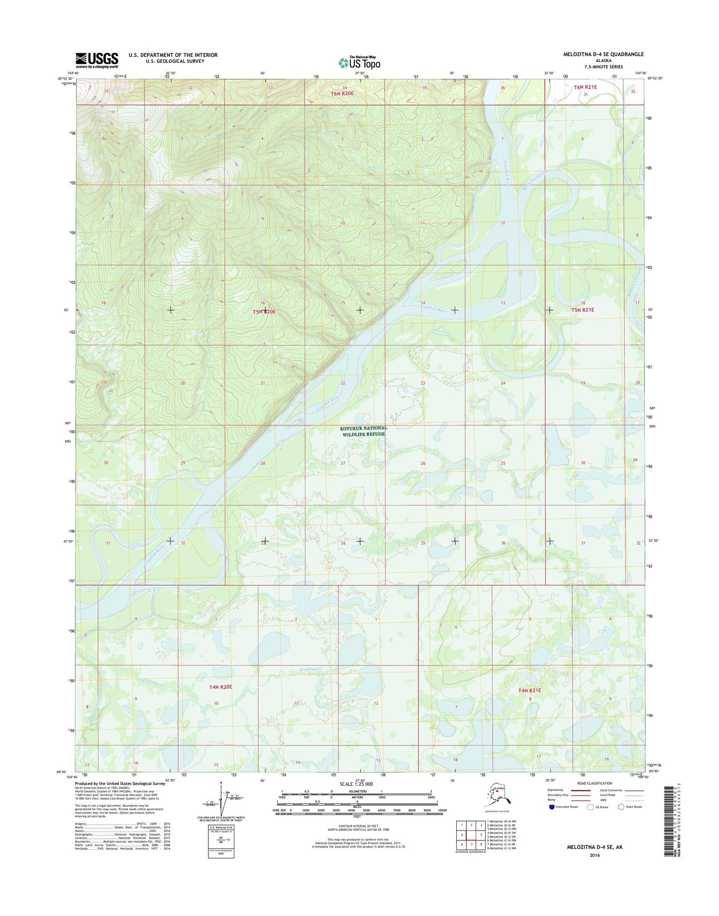Melozitna D-4 SE Alaska US Topo Map Image
