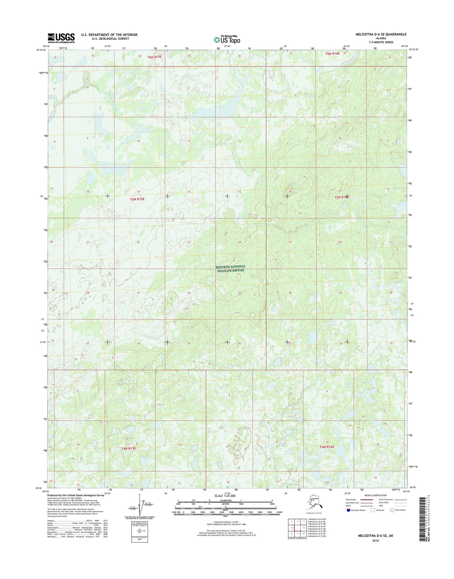 Melozitna D-6 SE Alaska US Topo Map Image