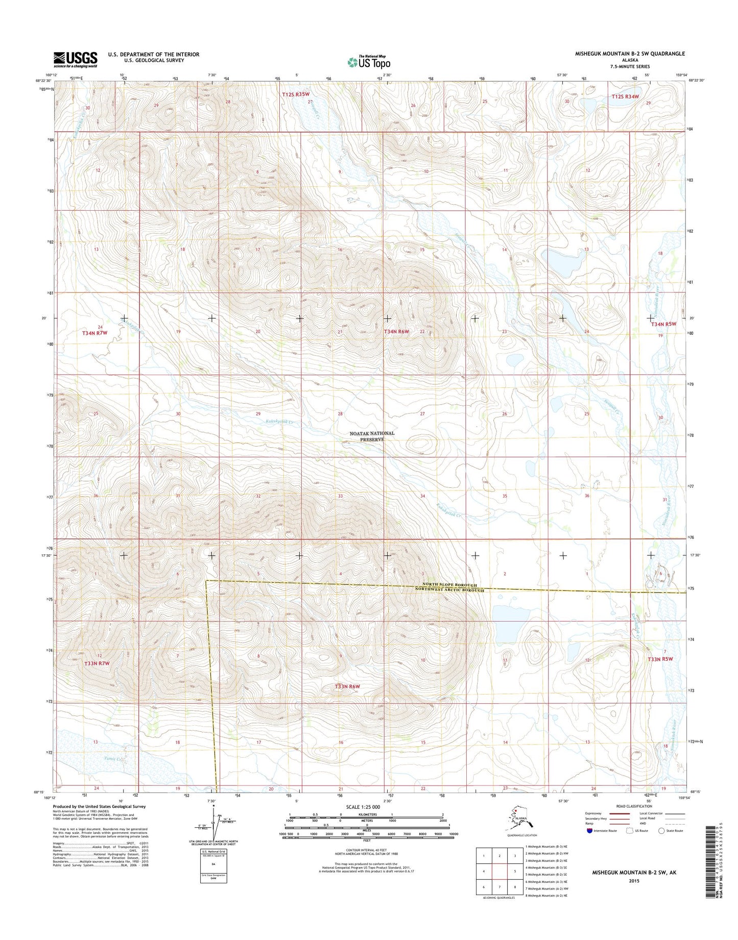 Misheguk Mountain B-2 SW Alaska US Topo Map Image