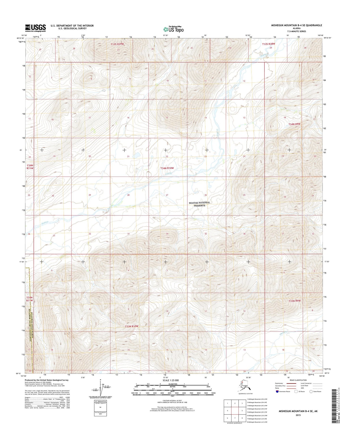 Misheguk Mountain B-4 SE Alaska US Topo Map Image