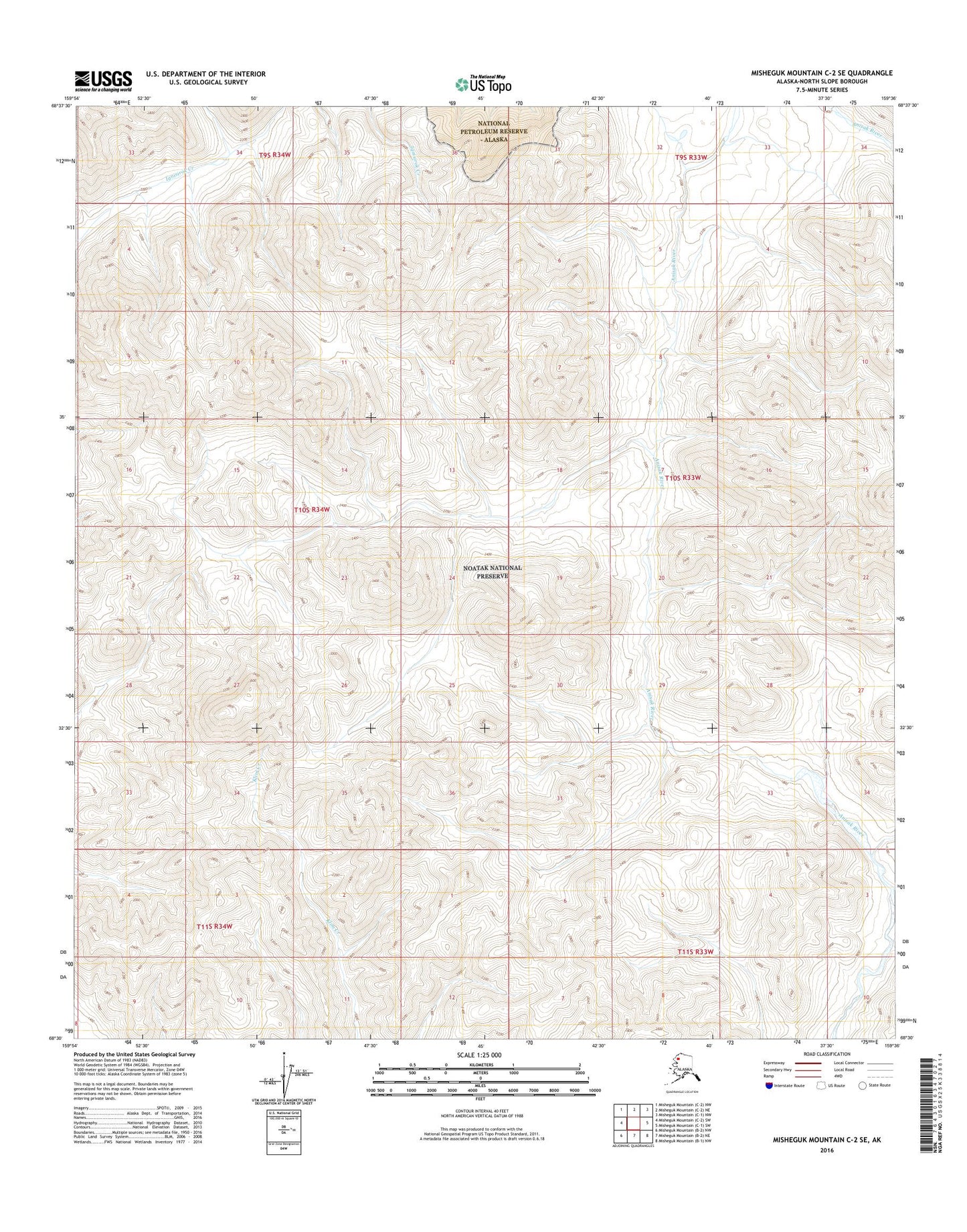 Misheguk Mountain C-2 SE Alaska US Topo Map Image