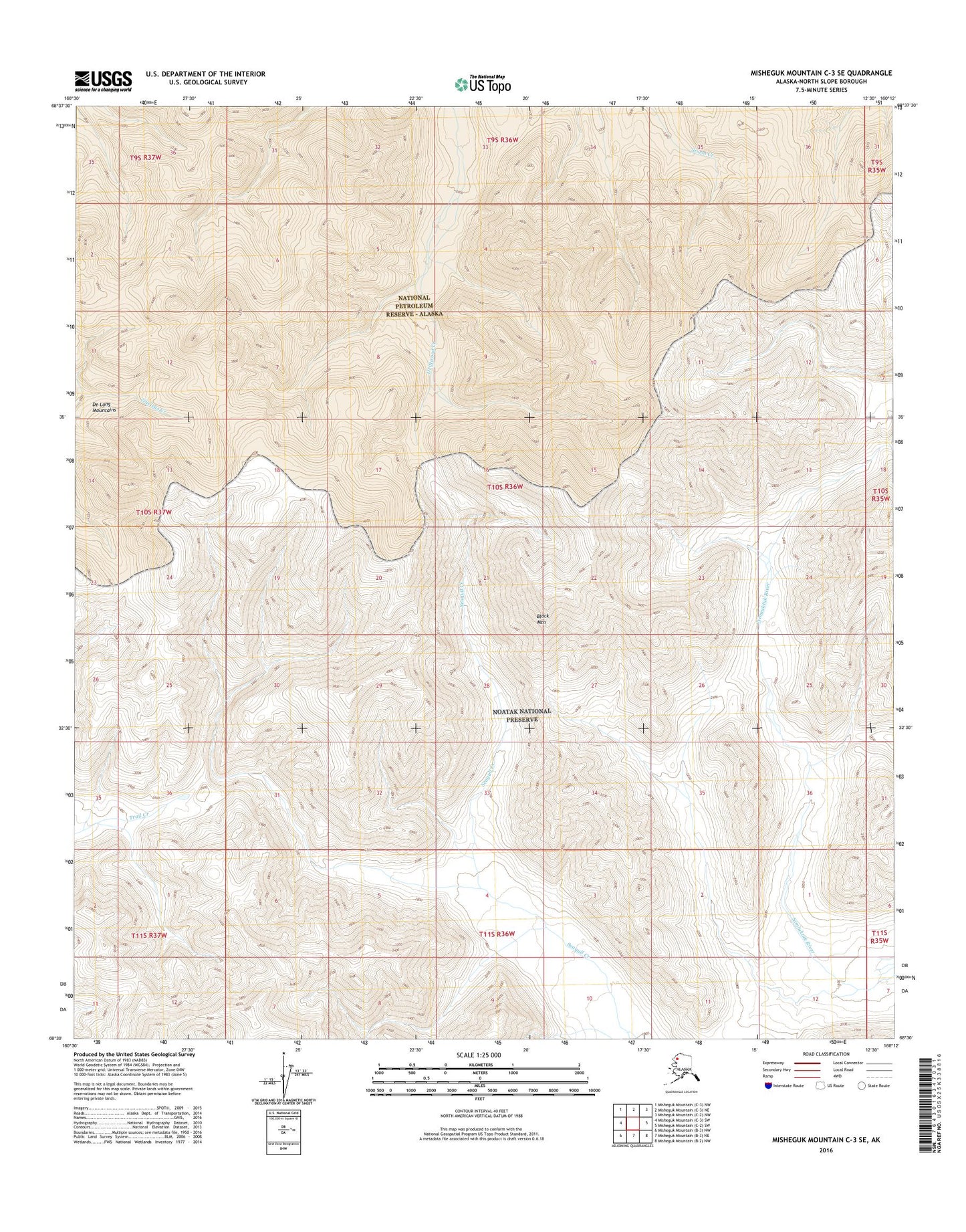 Misheguk Mountain C-3 SE Alaska US Topo Map Image
