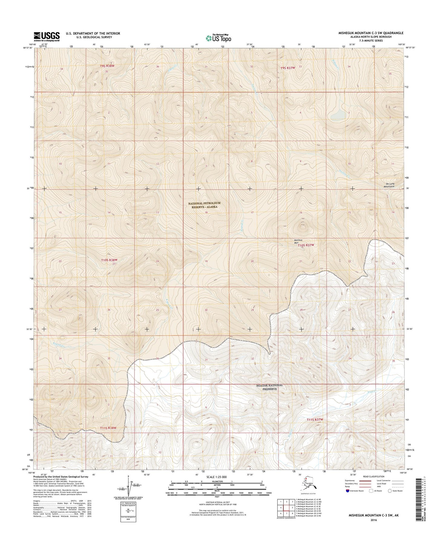 Misheguk Mountain C-3 SW Alaska US Topo Map Image