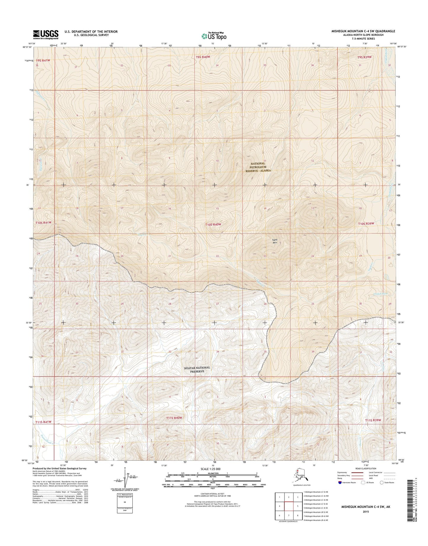 Misheguk Mountain C-4 SW Alaska US Topo Map Image