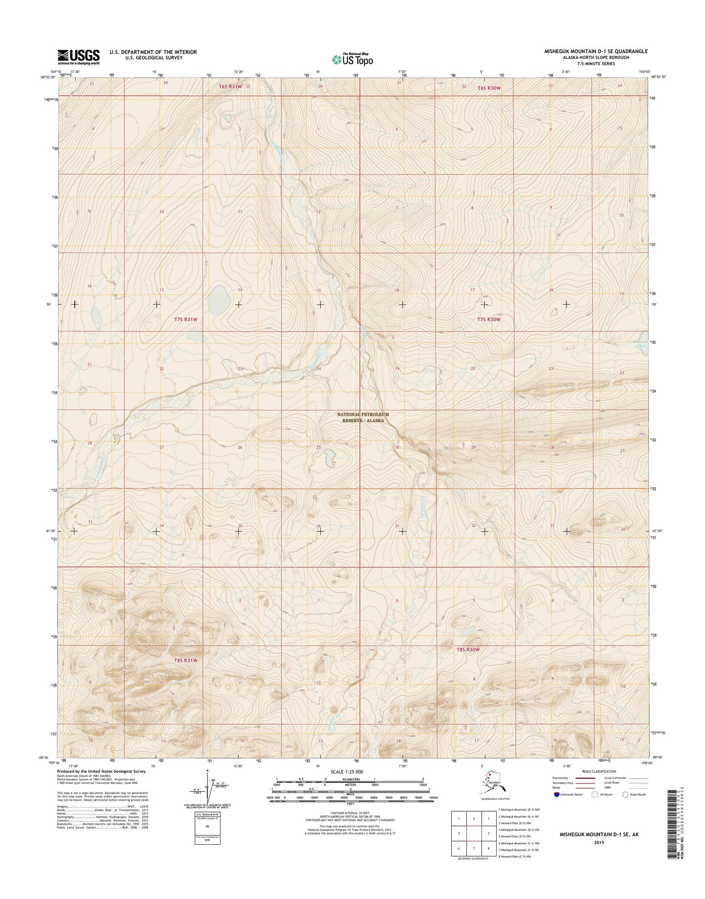 Misheguk Mountain D-1 SE Alaska US Topo Map Image