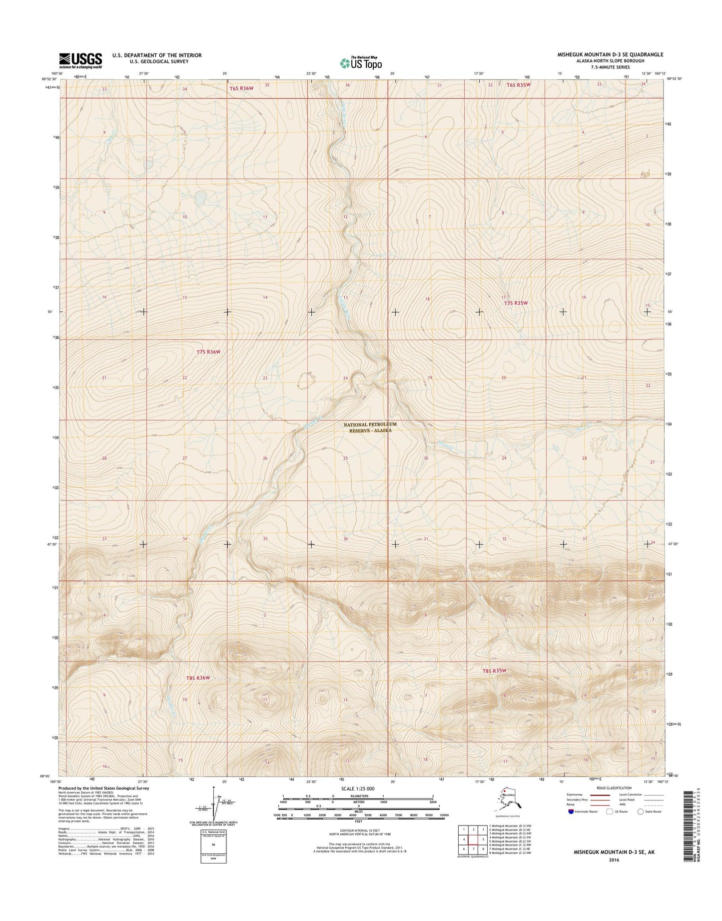 Misheguk Mountain D-3 SE Alaska US Topo Map Image