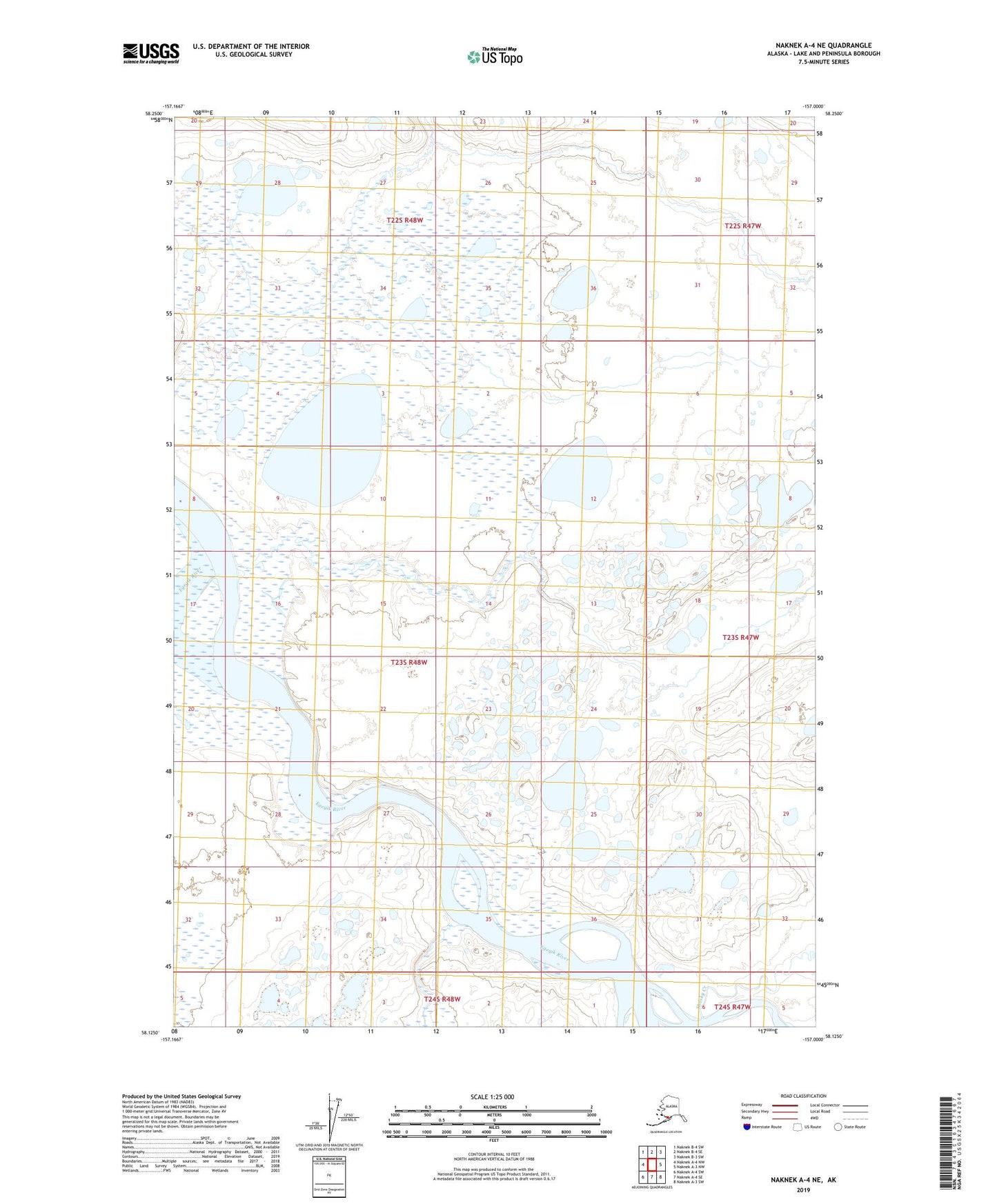 Naknek A-4 NE Alaska US Topo Map Image