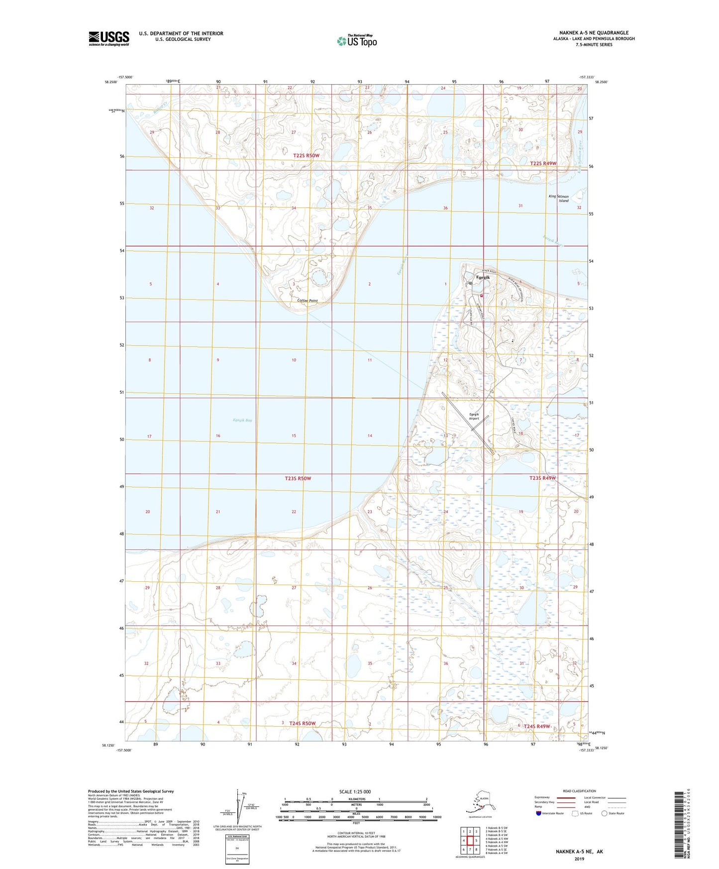 Naknek A-5 NE Alaska US Topo Map Image