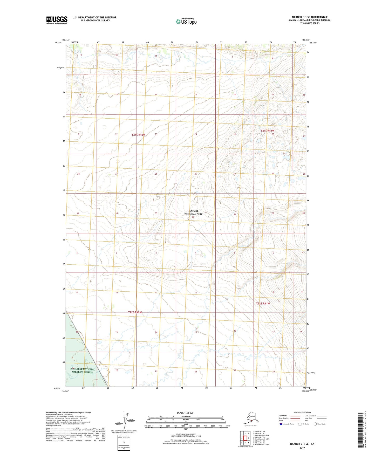 Naknek B-1 SE Alaska US Topo Map Image