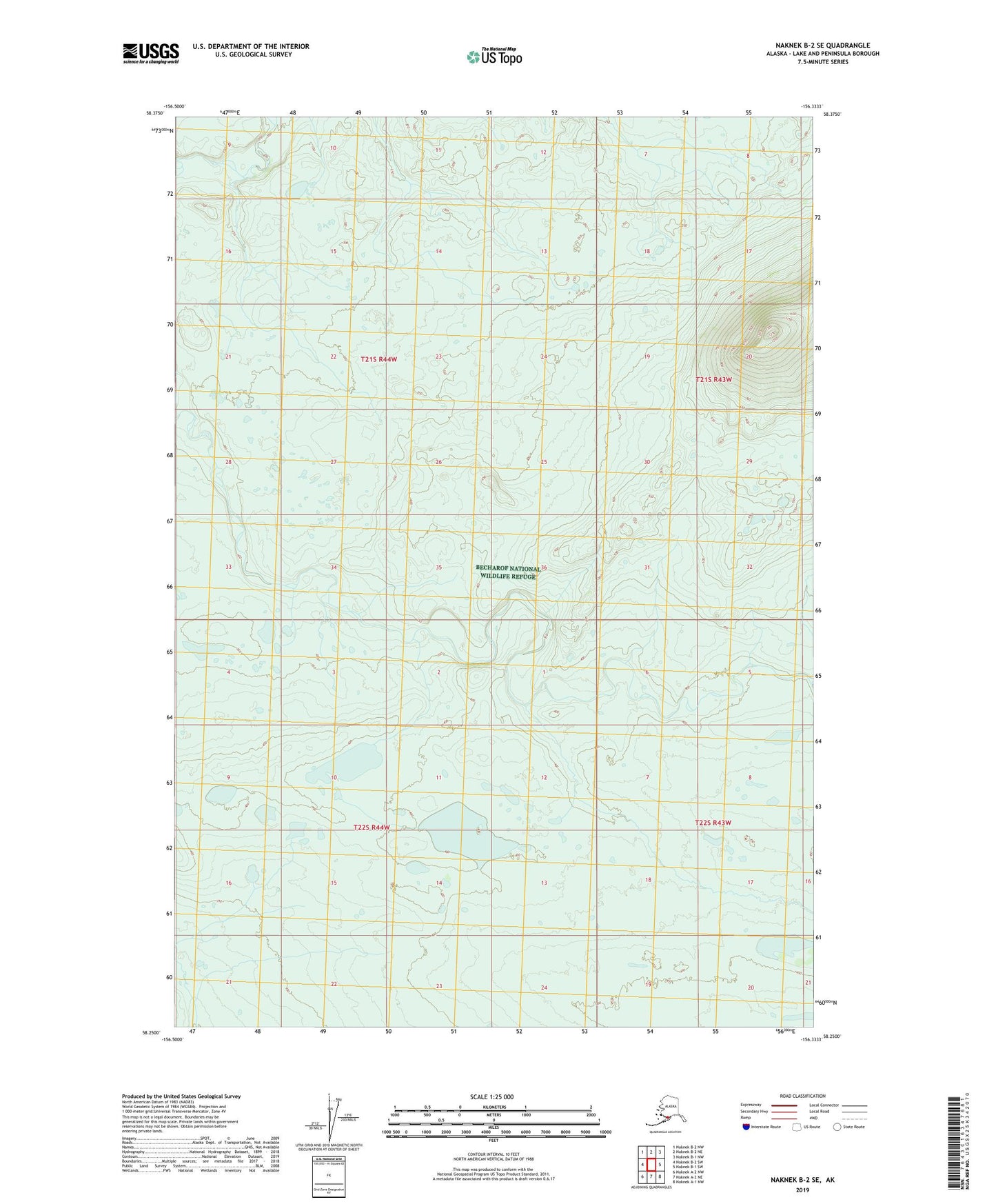 Naknek B-2 SE Alaska US Topo Map Image