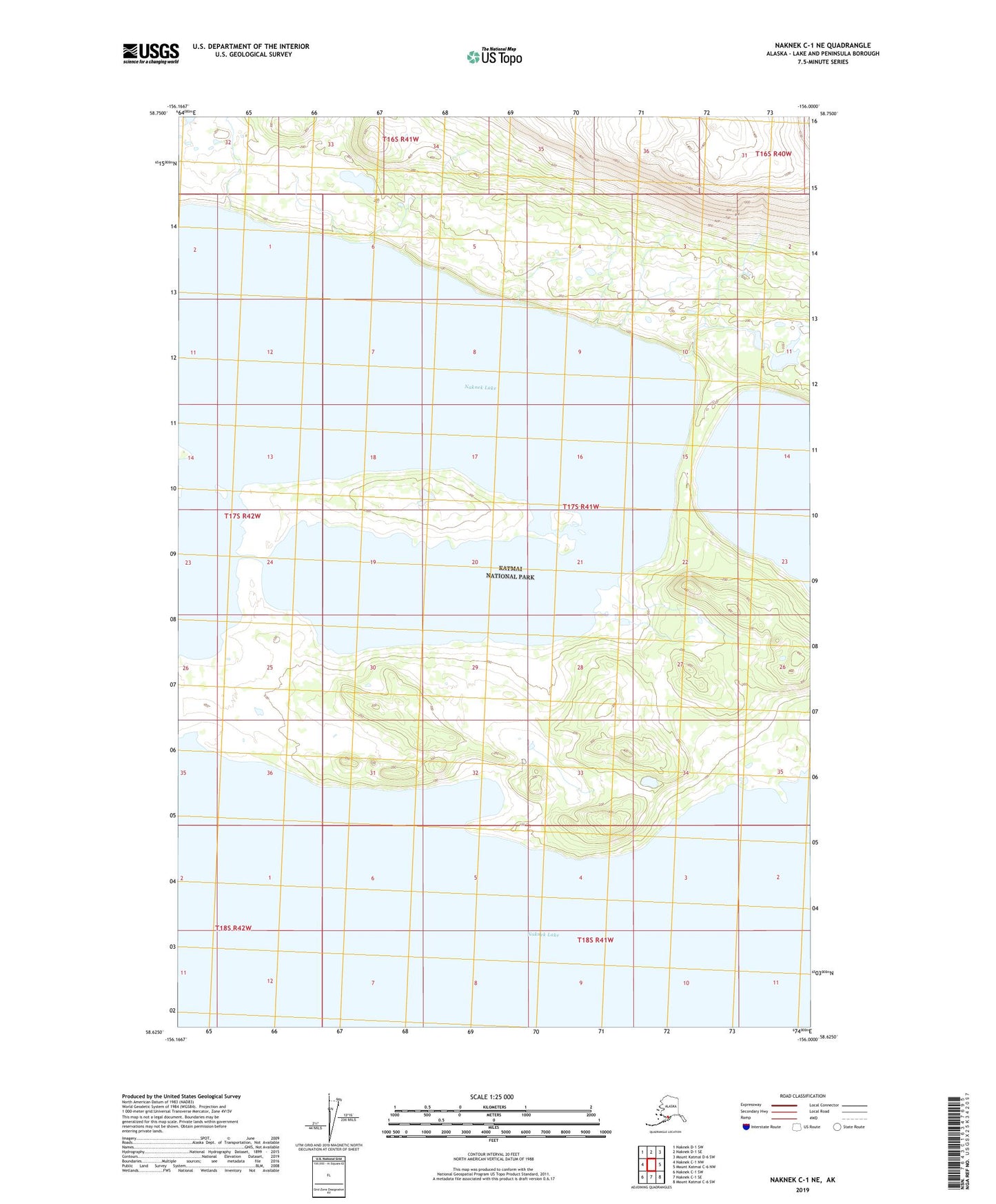 Naknek C-1 NE Alaska US Topo Map Image