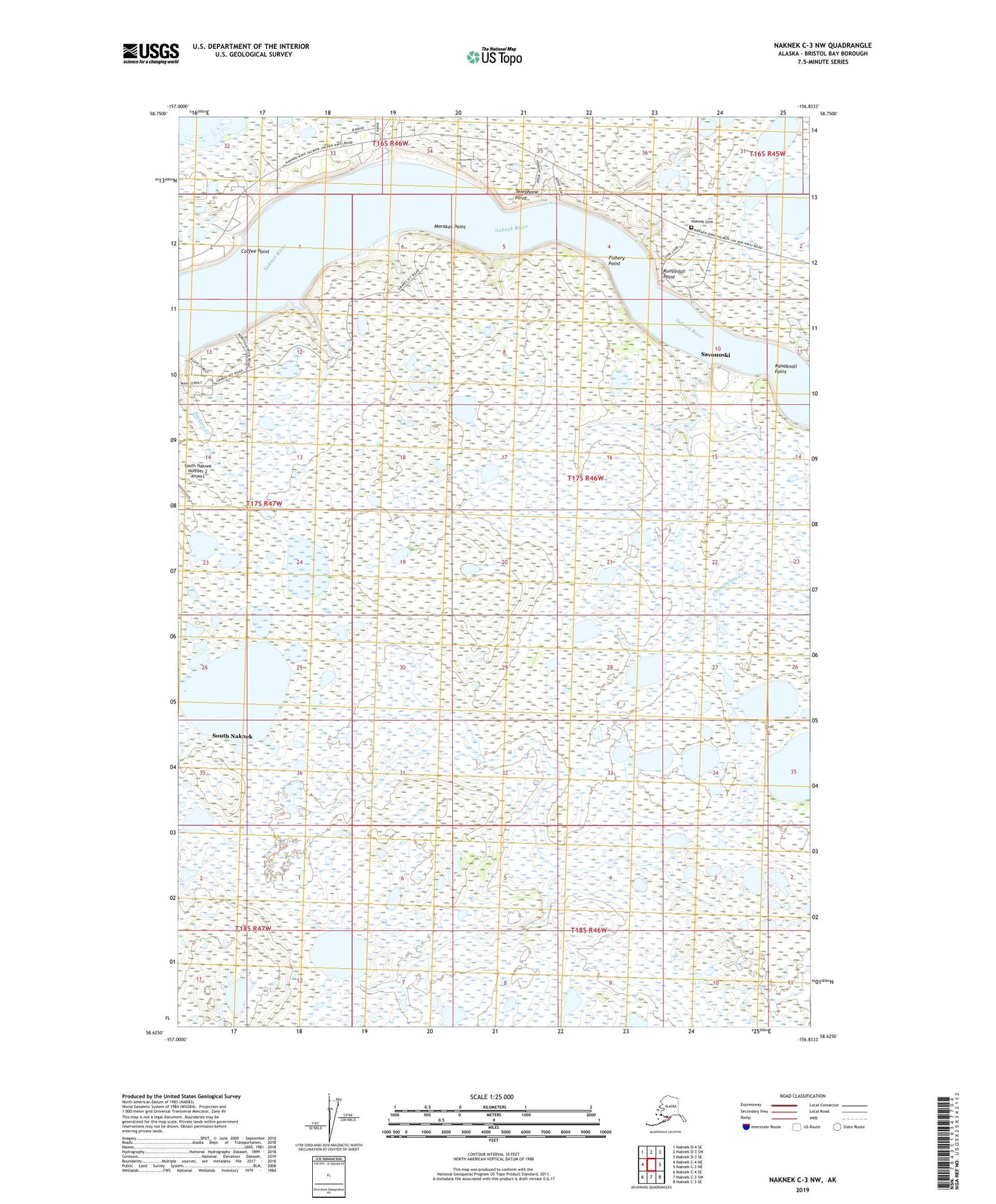 Naknek C-3 NW Alaska US Topo Map Image