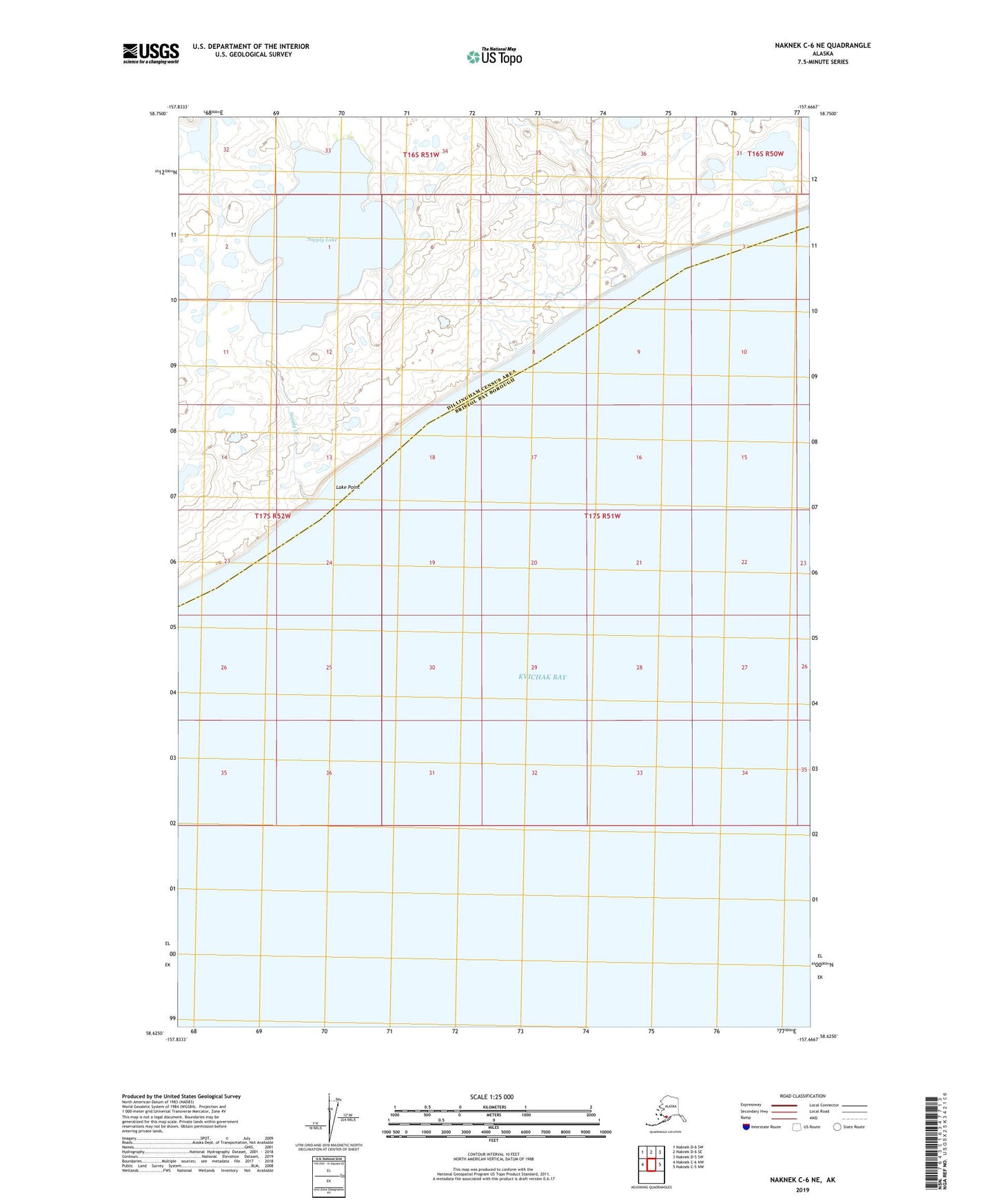 Naknek C-6 NE Alaska US Topo Map Image