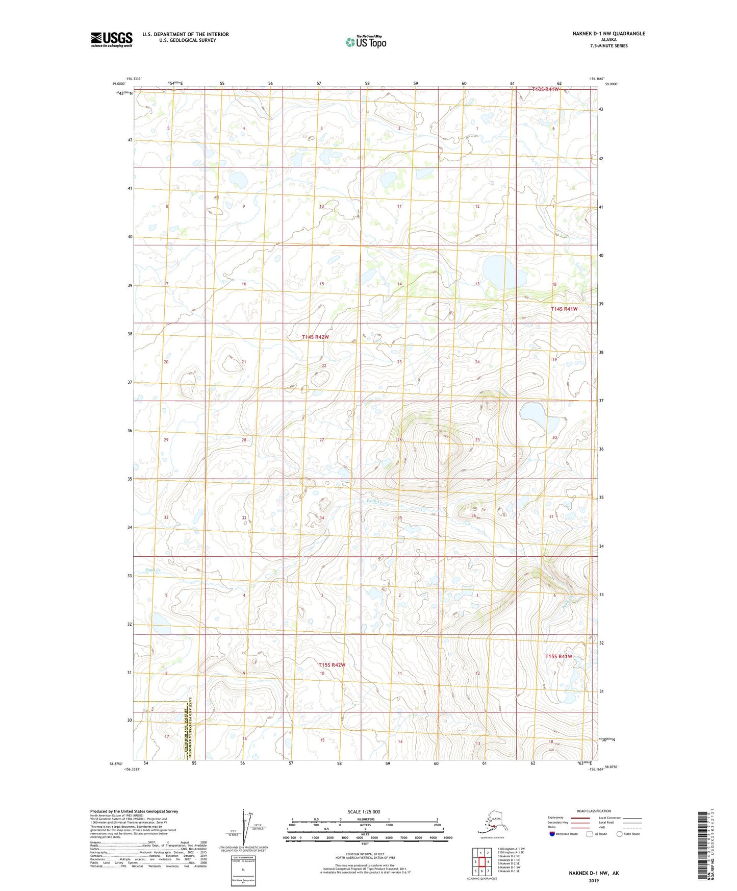 Naknek D-1 NW Alaska US Topo Map Image