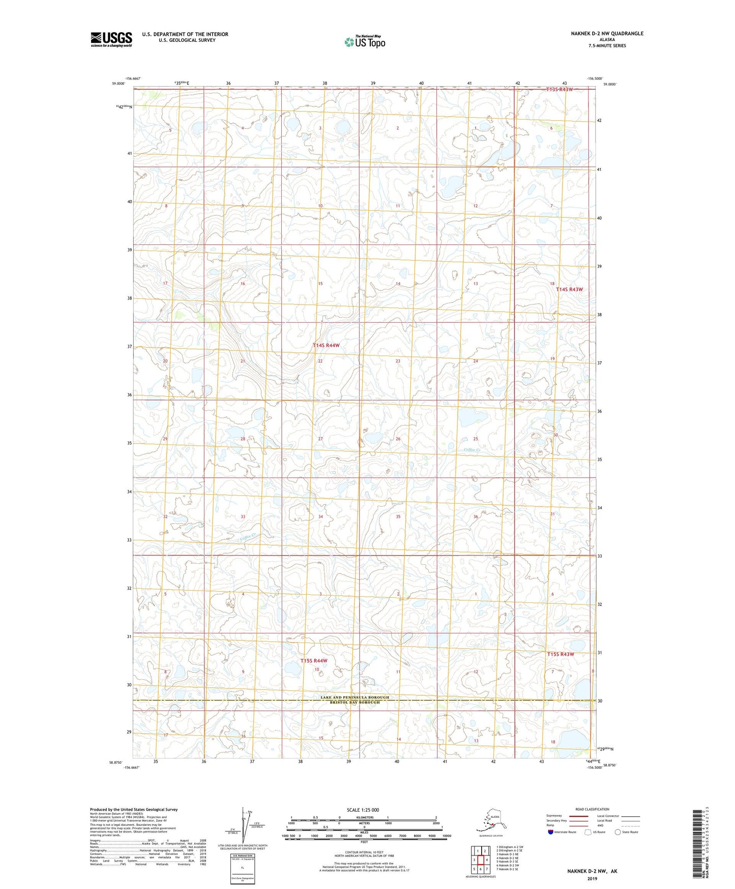 Naknek D-2 NW Alaska US Topo Map Image
