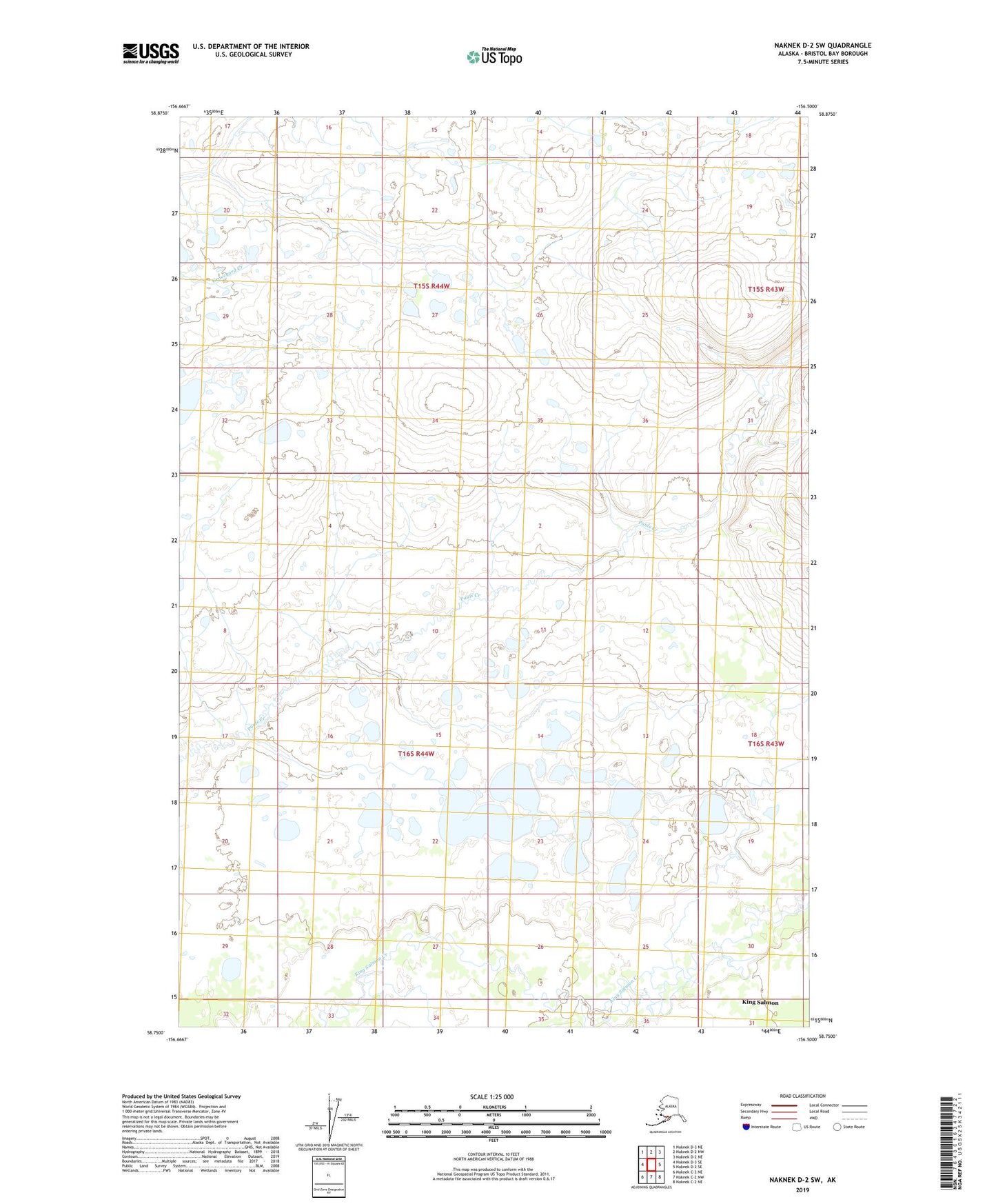 Naknek D-2 SW Alaska US Topo Map Image