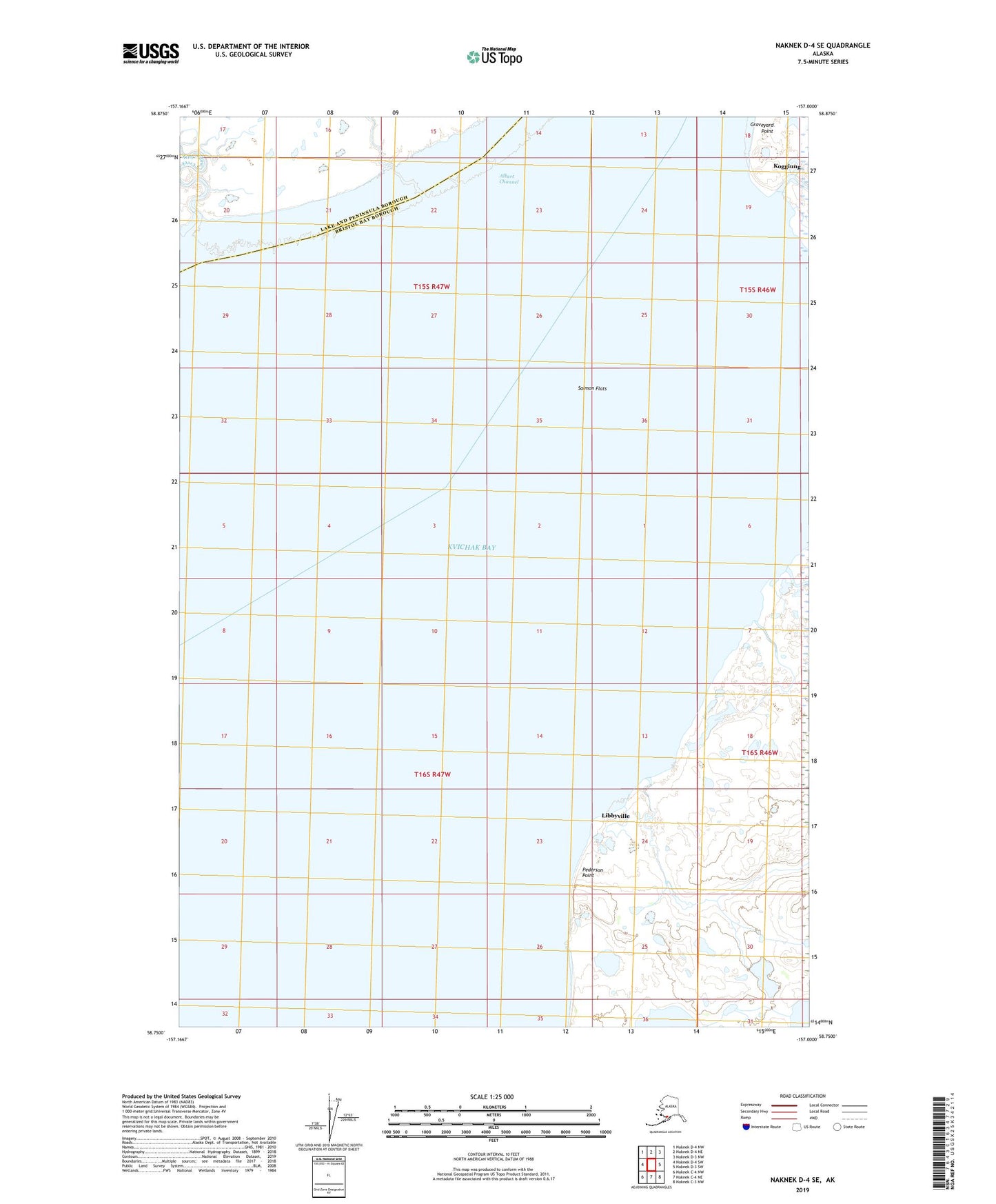 Naknek D-4 SE Alaska US Topo Map Image