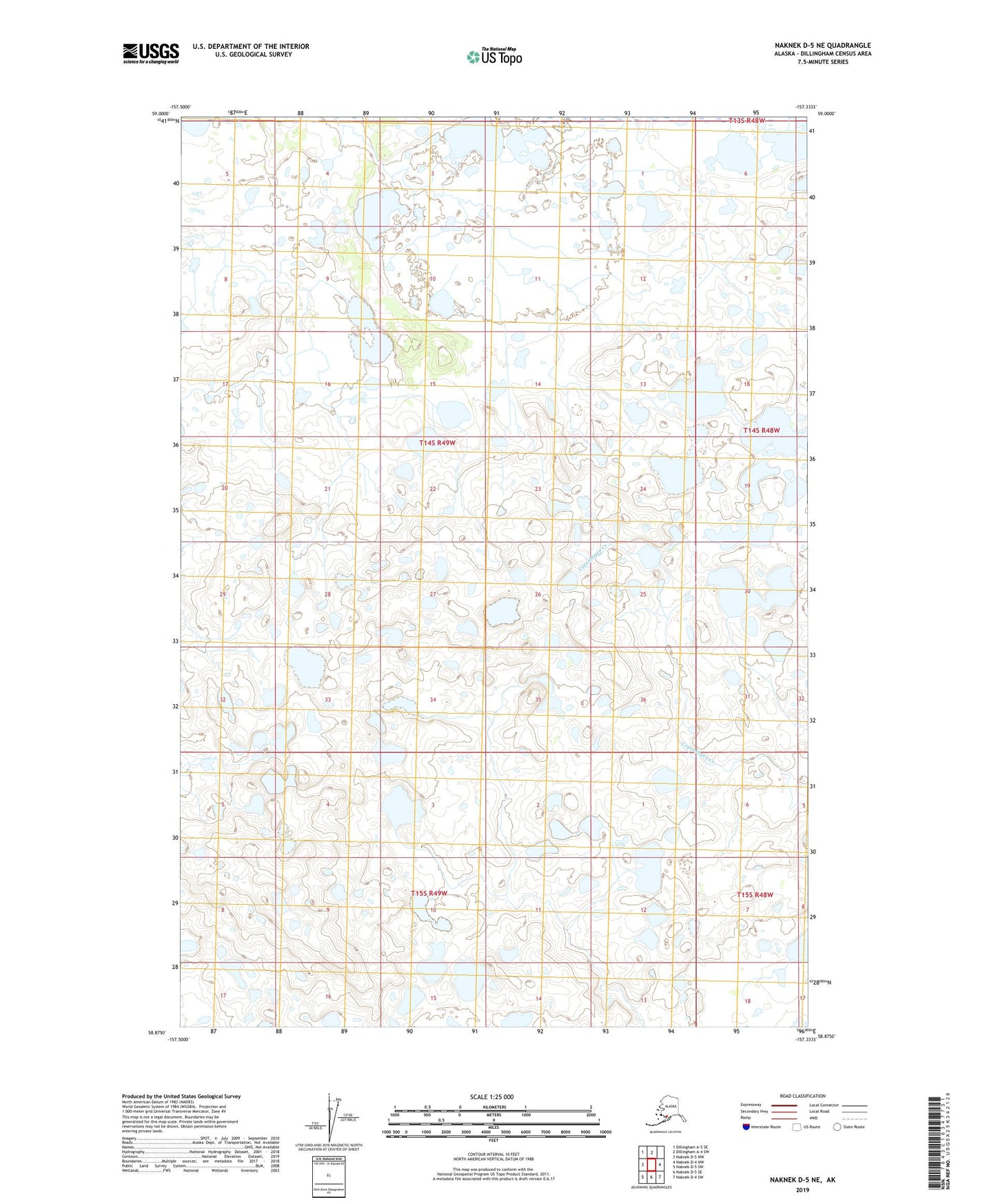 Naknek D-5 NE Alaska US Topo Map Image