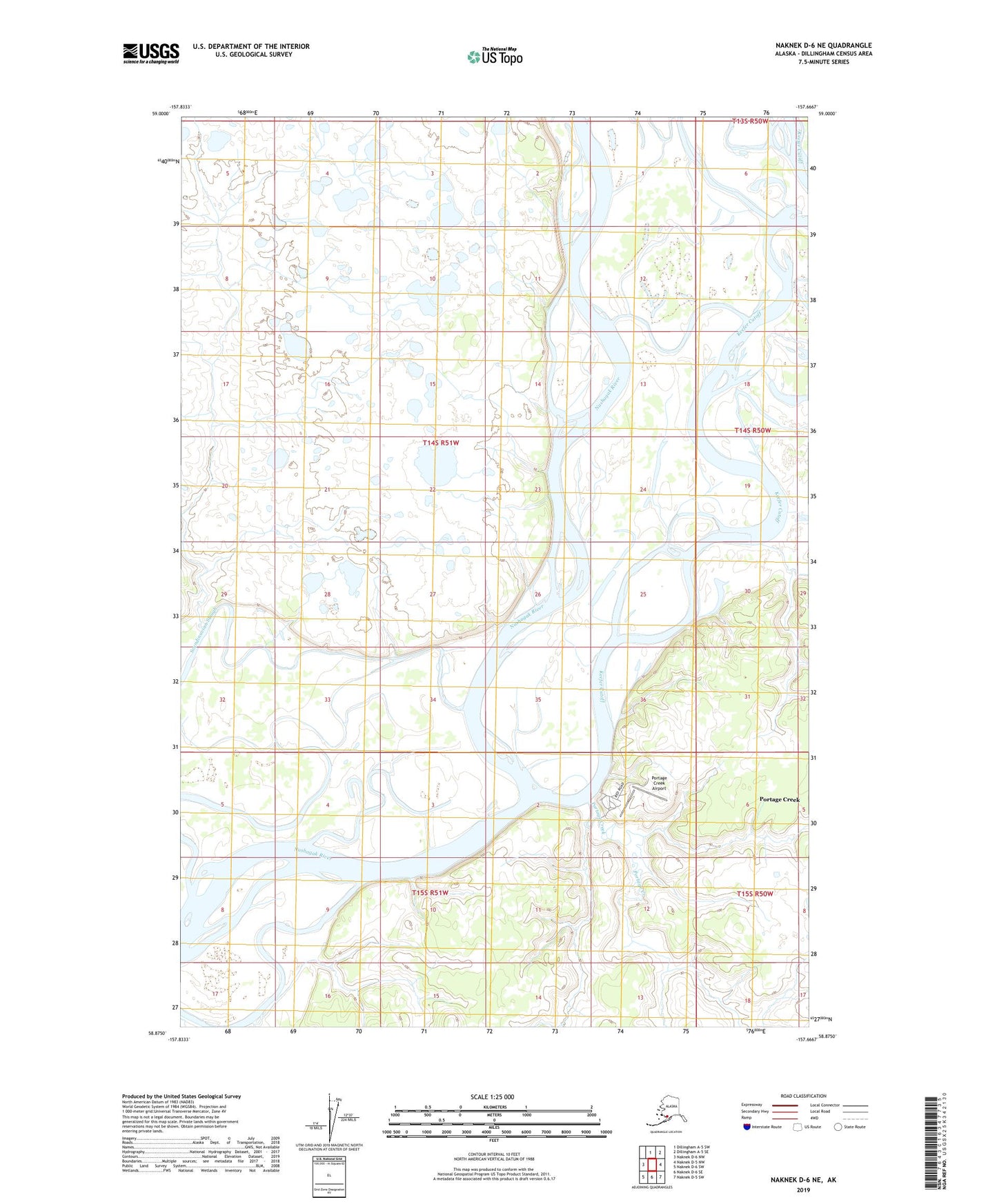 Naknek D-6 NE Alaska US Topo Map Image