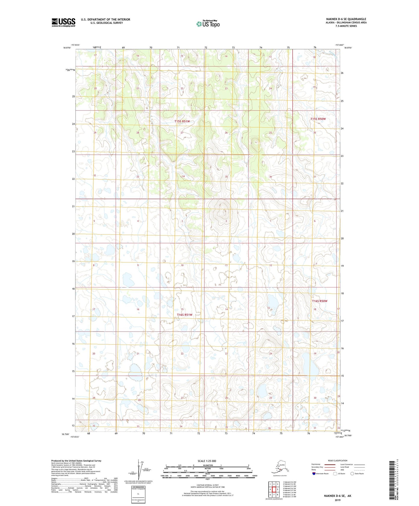 Naknek D-6 SE Alaska US Topo Map Image