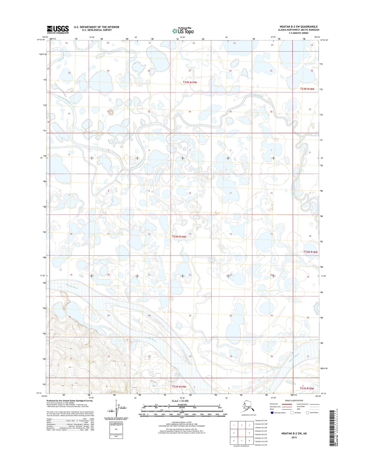 Noatak B-2 SW Alaska US Topo Map Image