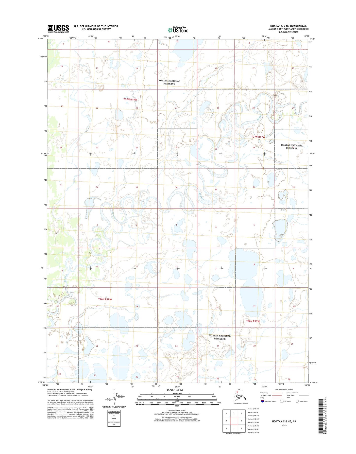 Noatak C-2 NE Alaska US Topo Map Image