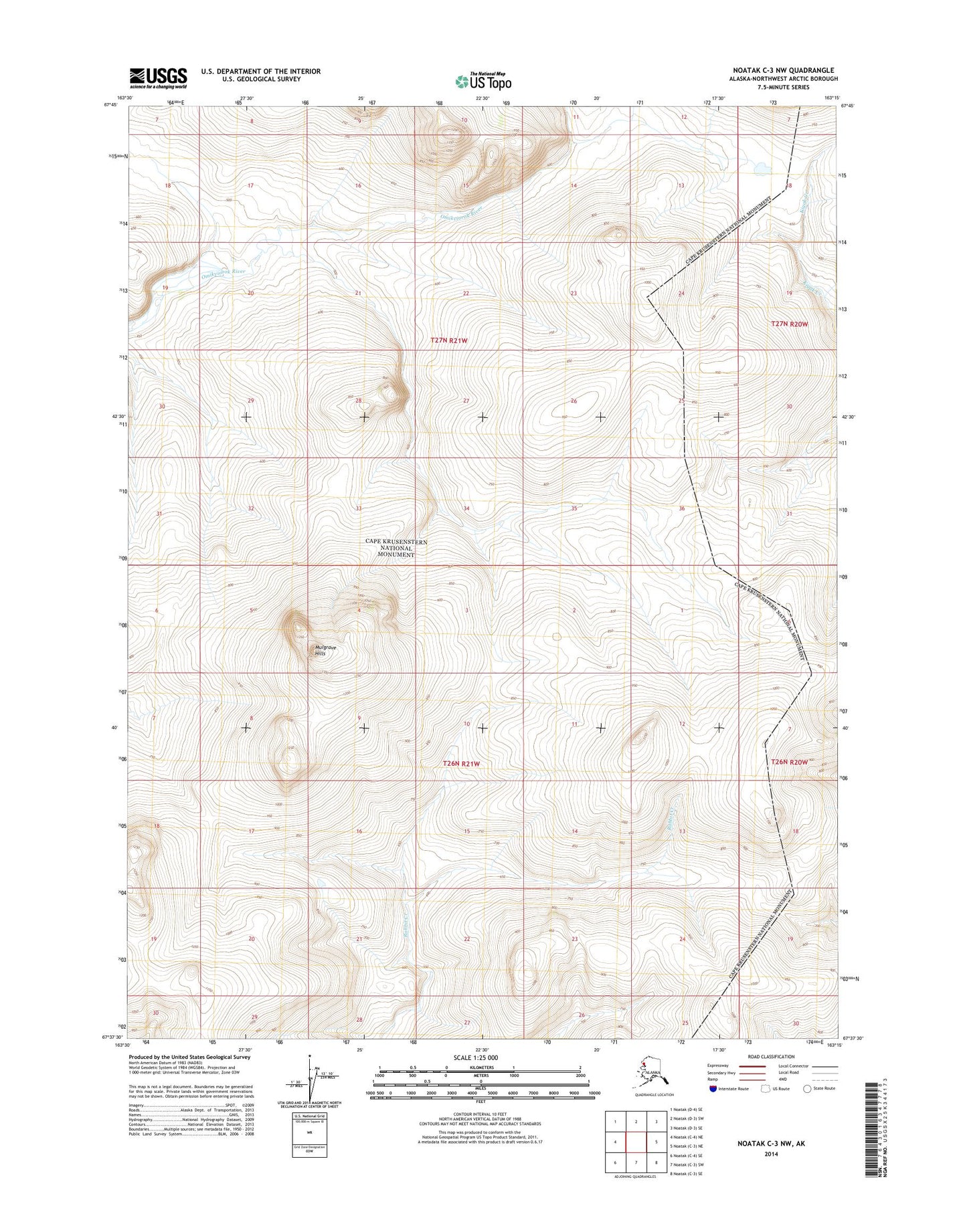 Noatak C-3 NW Alaska US Topo Map Image