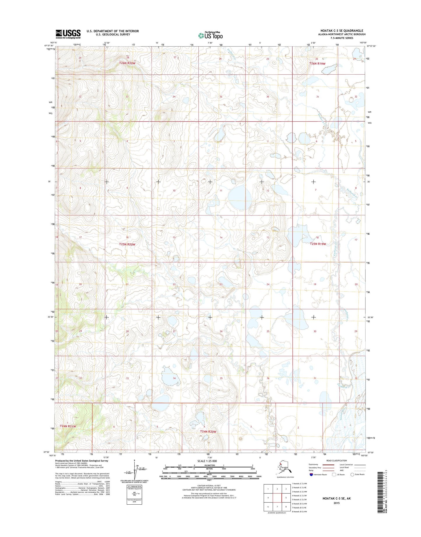Noatak C-3 SE Alaska US Topo Map Image