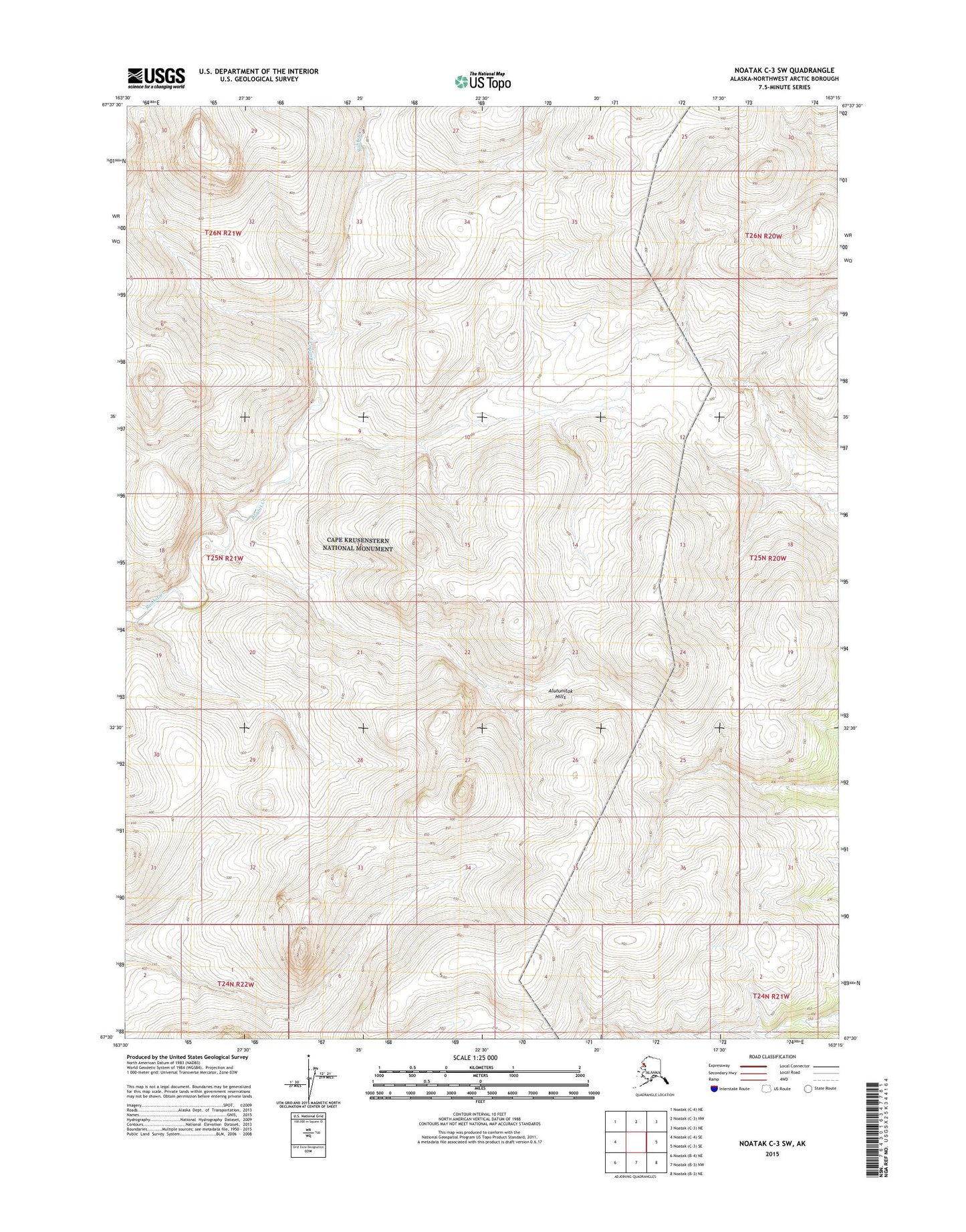 Noatak C-3 SW Alaska US Topo Map Image
