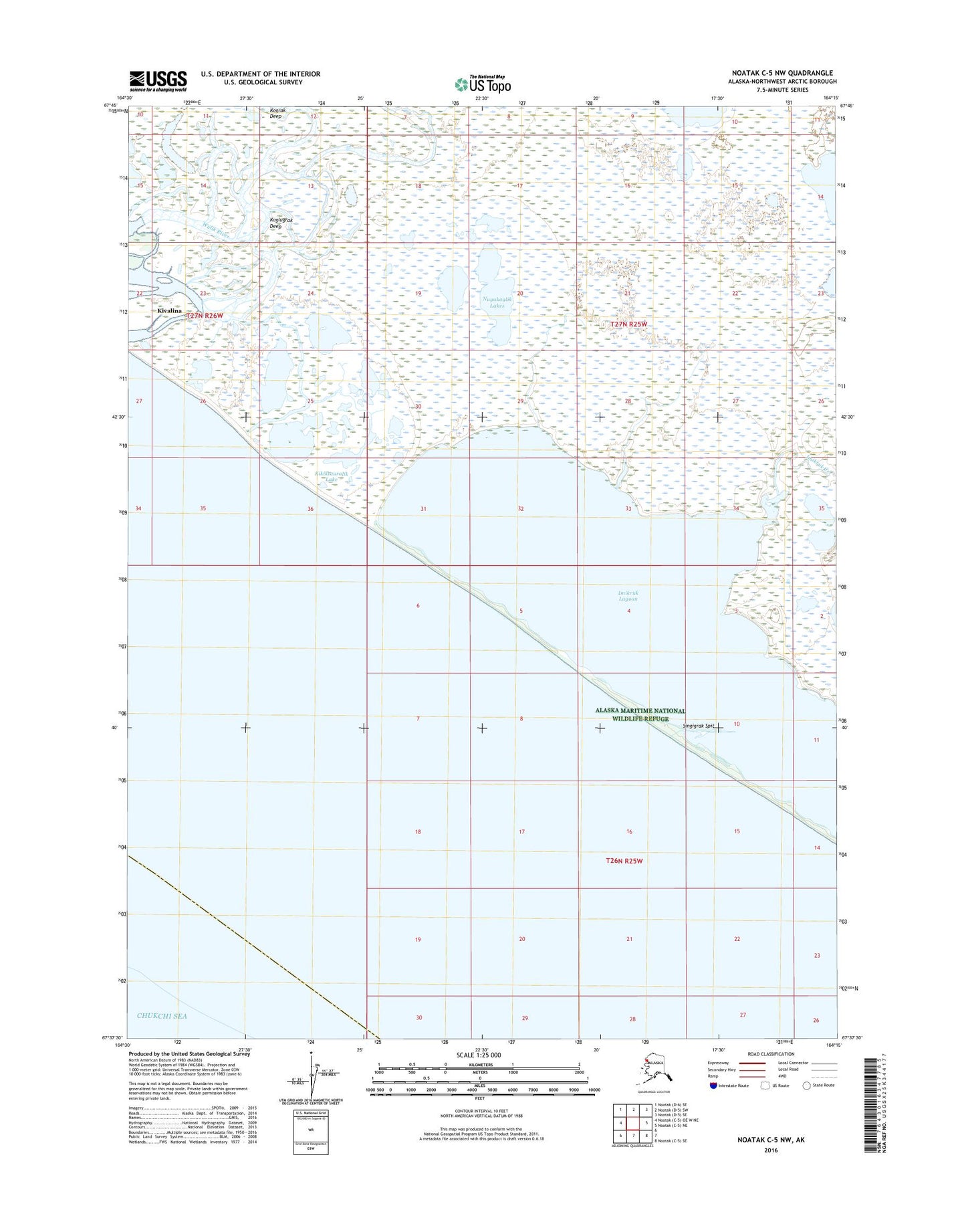 Noatak C-5 NW Alaska US Topo Map Image