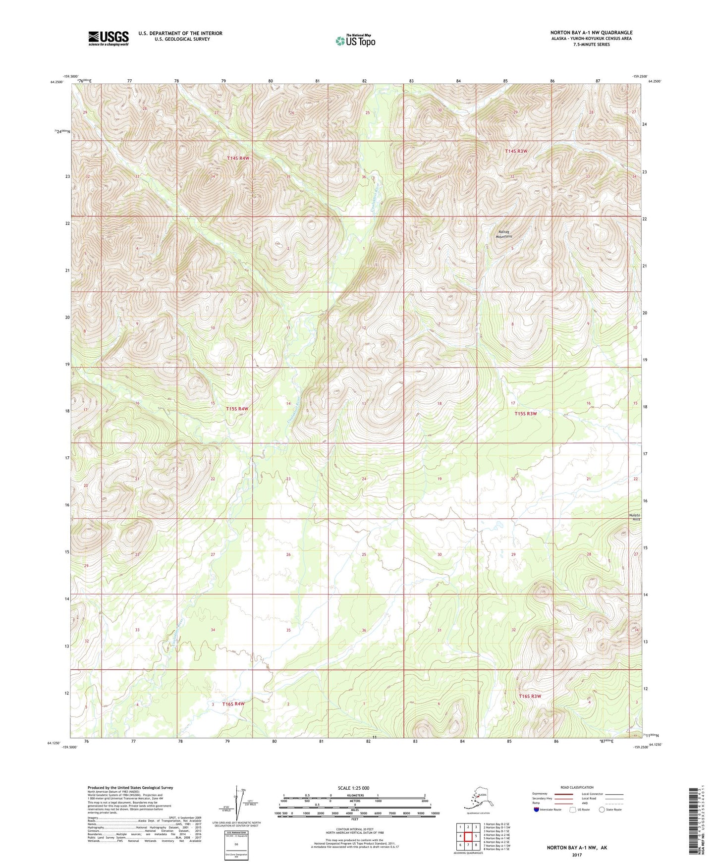 Norton Bay A-1 NW Alaska US Topo Map Image