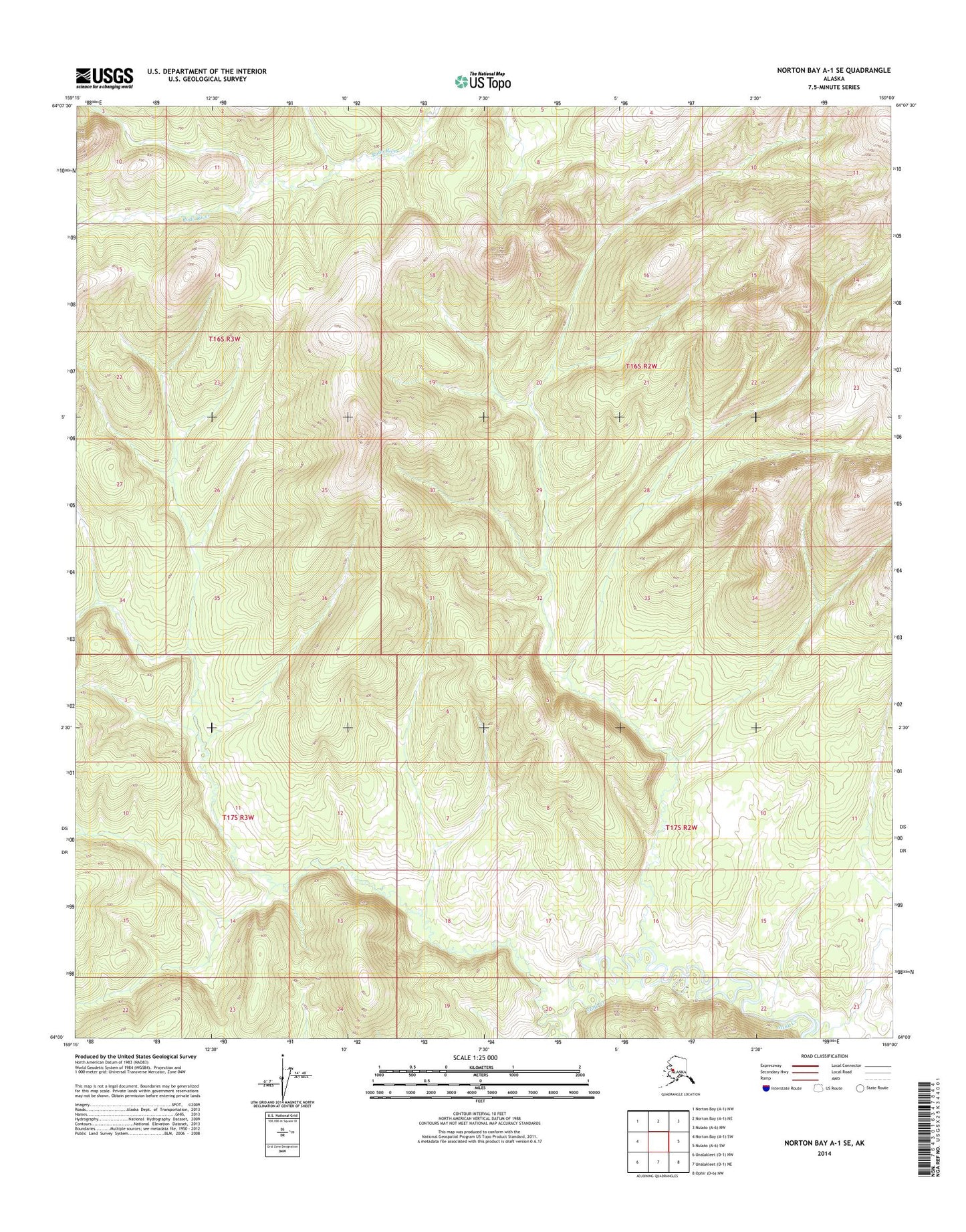 Norton Bay A-1 SE Alaska US Topo Map Image