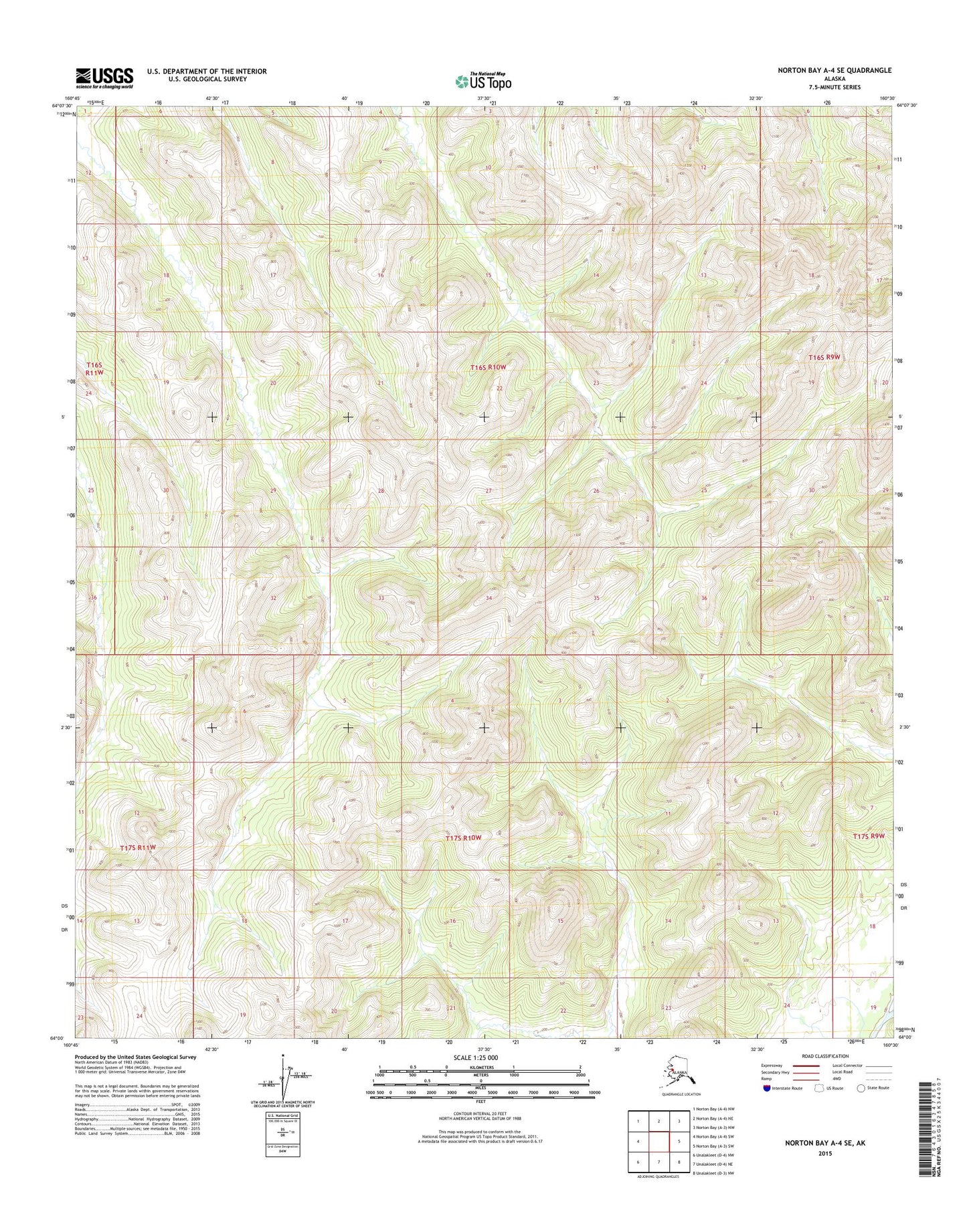 Norton Bay A-4 SE Alaska US Topo Map Image