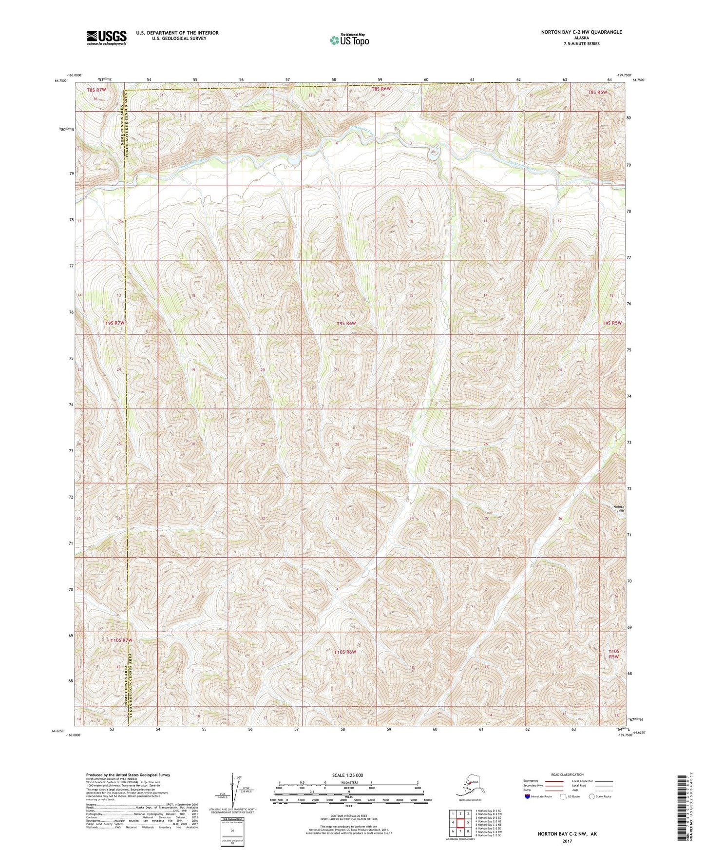 Norton Bay C-2 NW Alaska US Topo Map Image