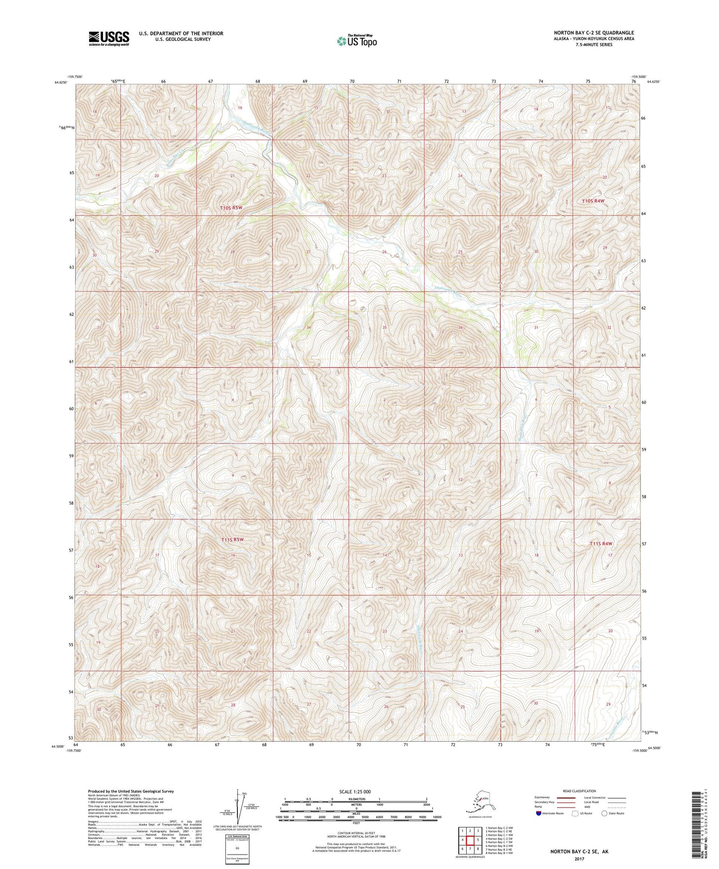 Norton Bay C-2 SE Alaska US Topo Map Image