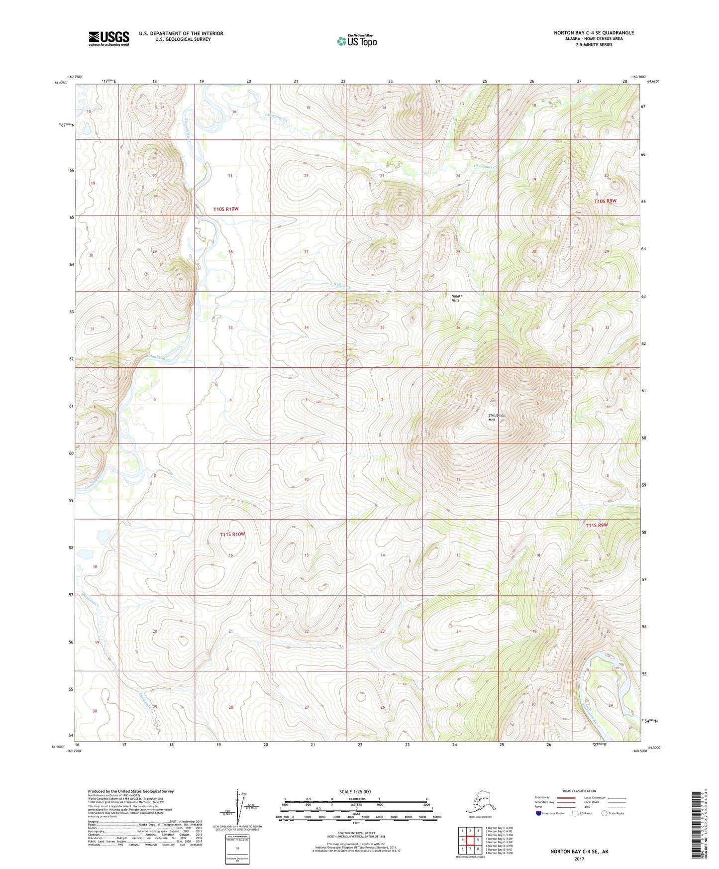 Norton Bay C-4 SE Alaska US Topo Map Image