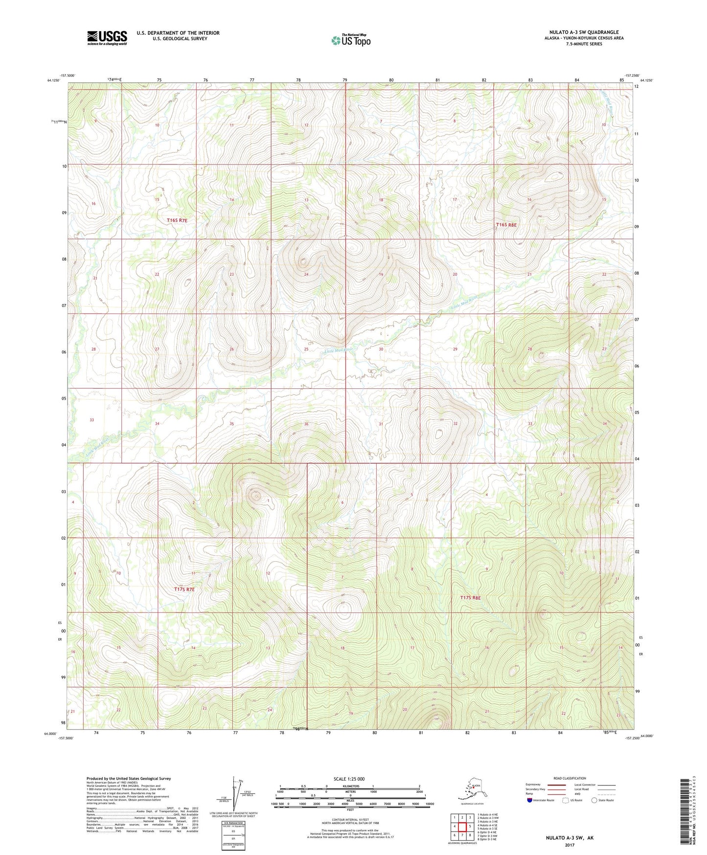 Nulato A-3 SW Alaska US Topo Map Image