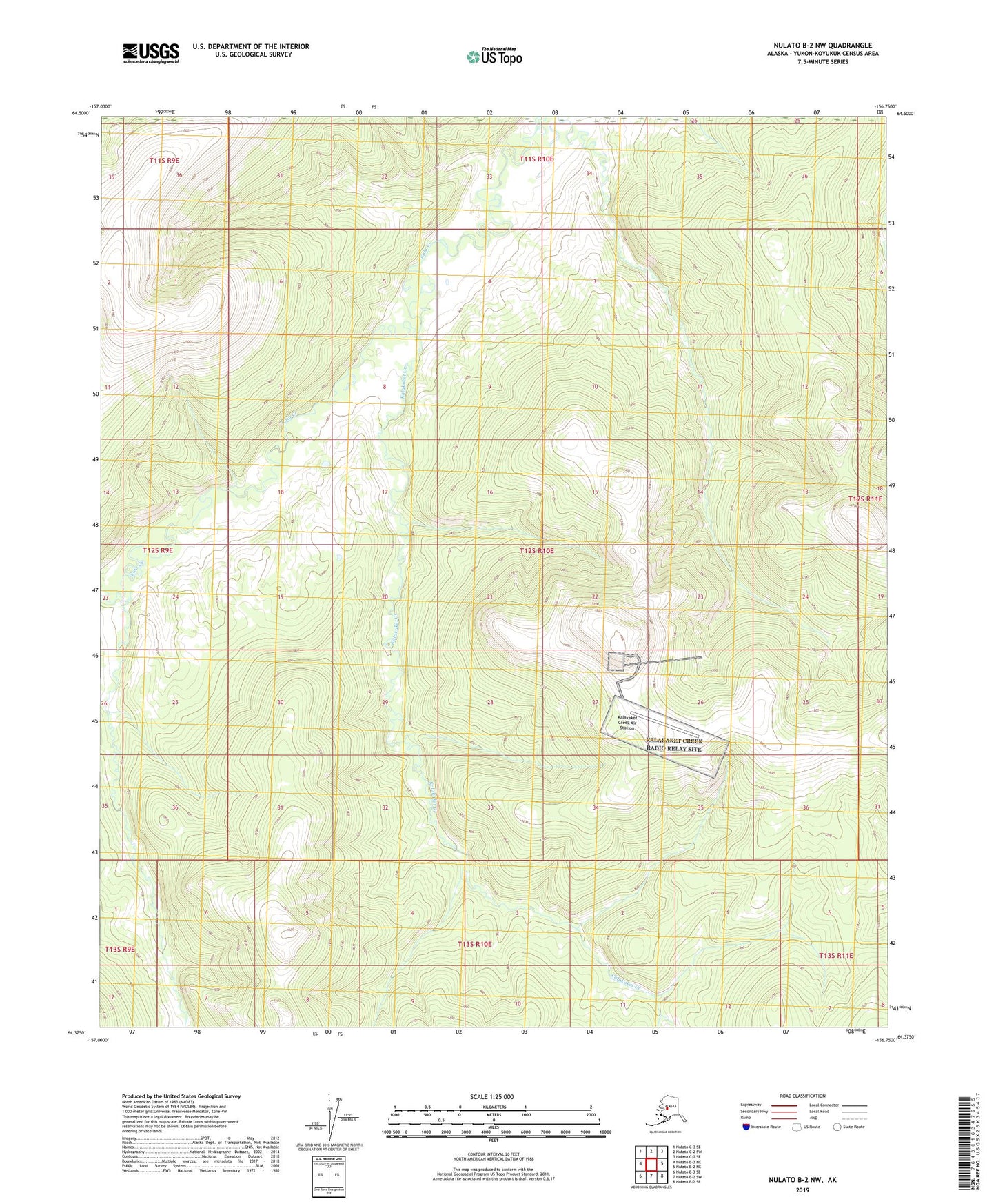 Nulato B-2 NW Alaska US Topo Map Image