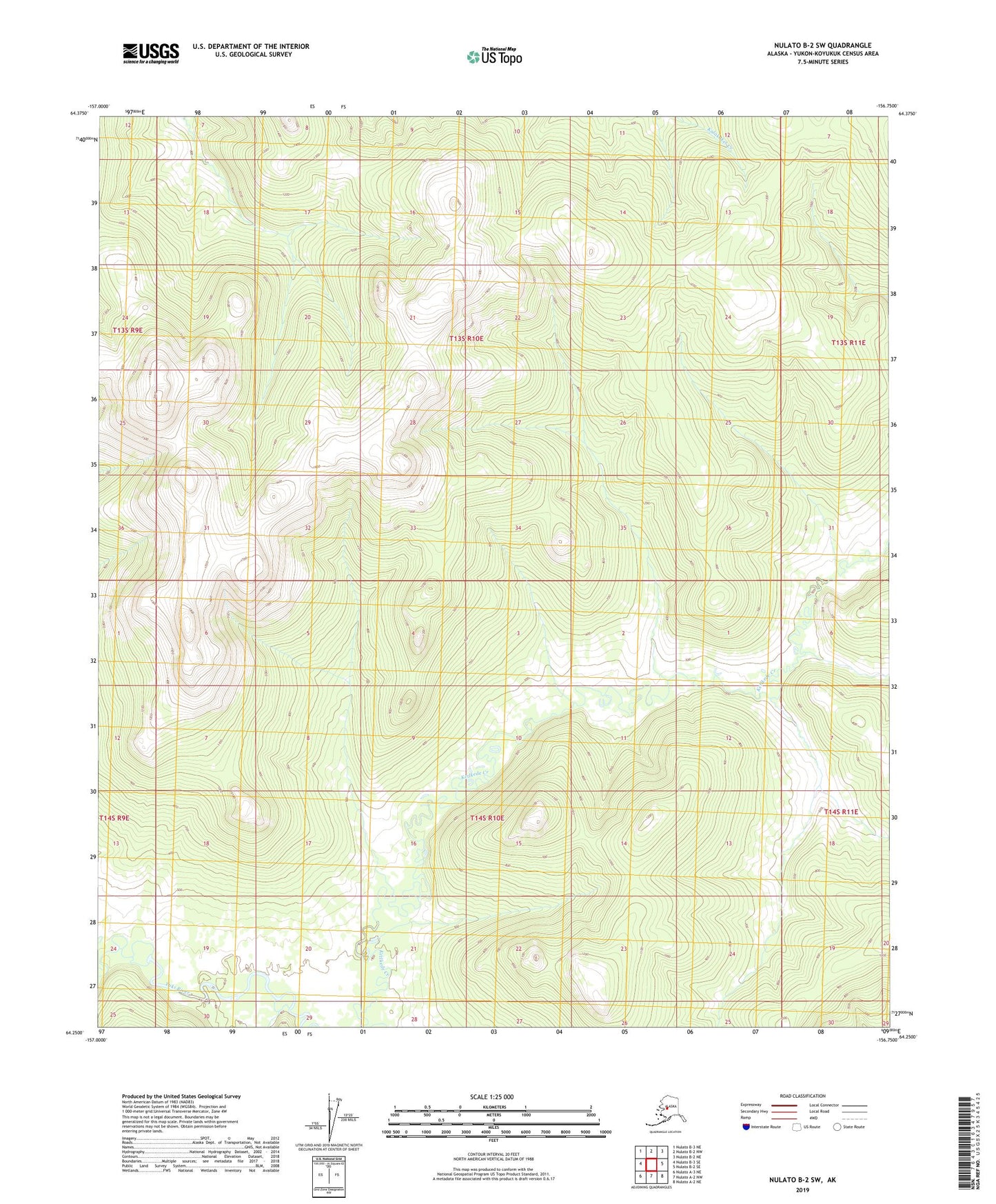 Nulato B-2 SW Alaska US Topo Map Image