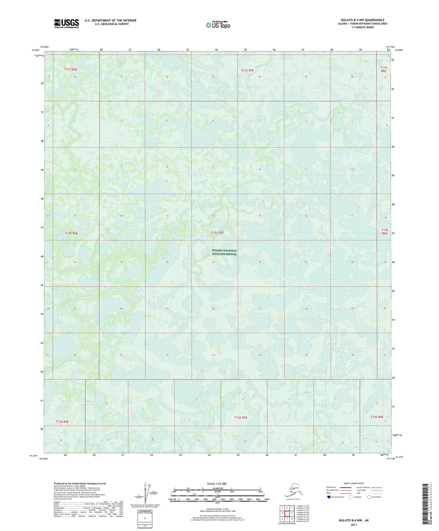 Nulato B-4 NW Alaska US Topo Map Image