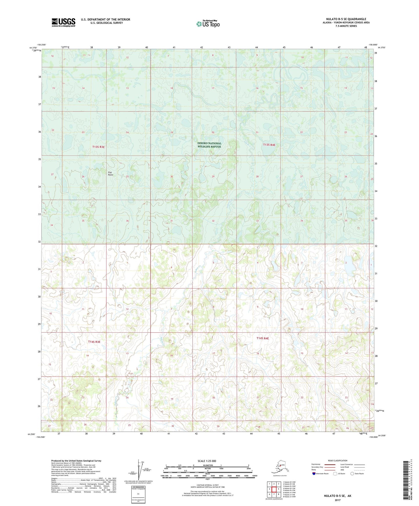 Nulato B-5 SE Alaska US Topo Map Image