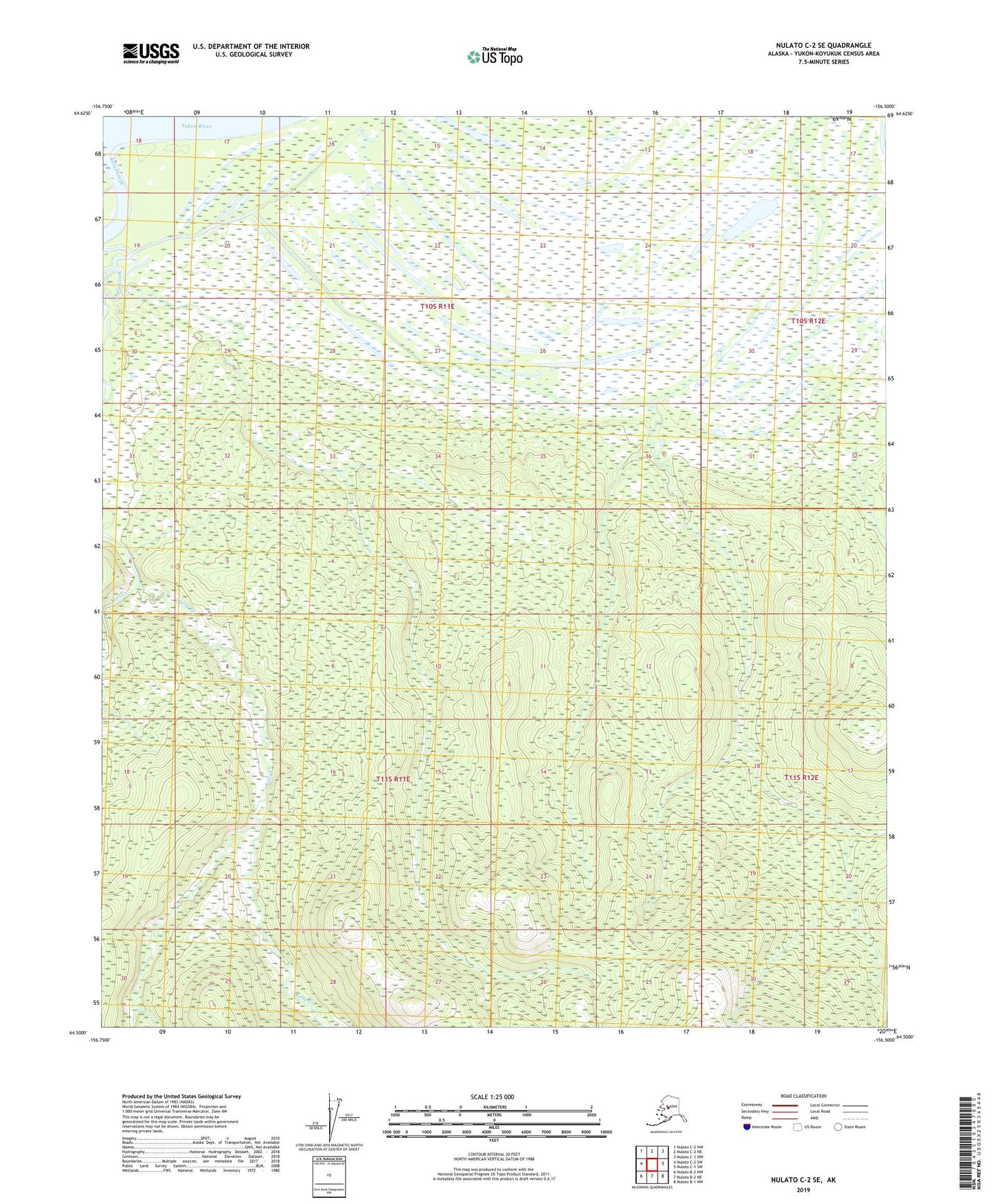 Nulato C-2 SE Alaska US Topo Map Image
