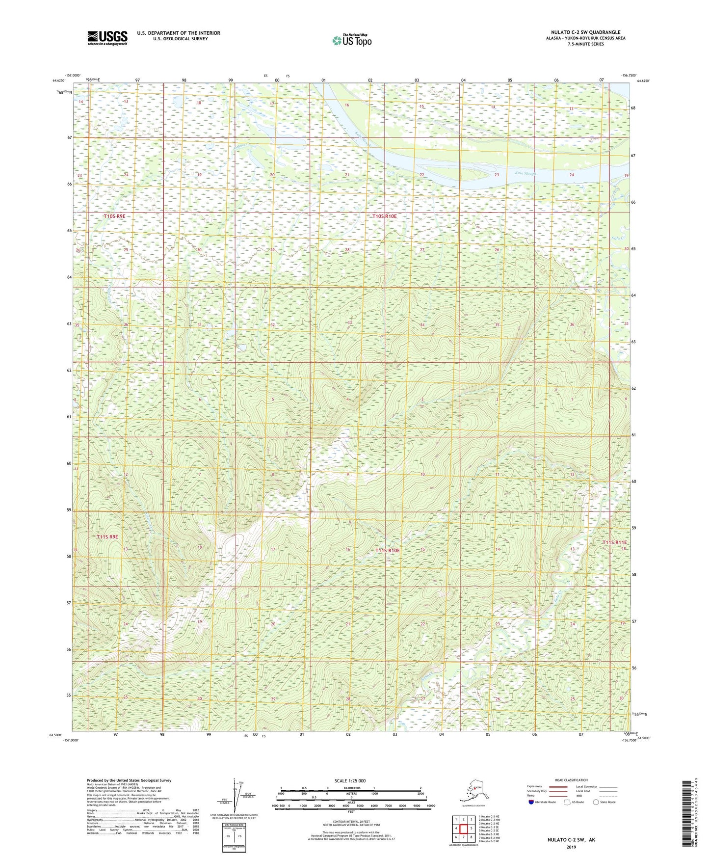 Nulato C-2 SW Alaska US Topo Map Image
