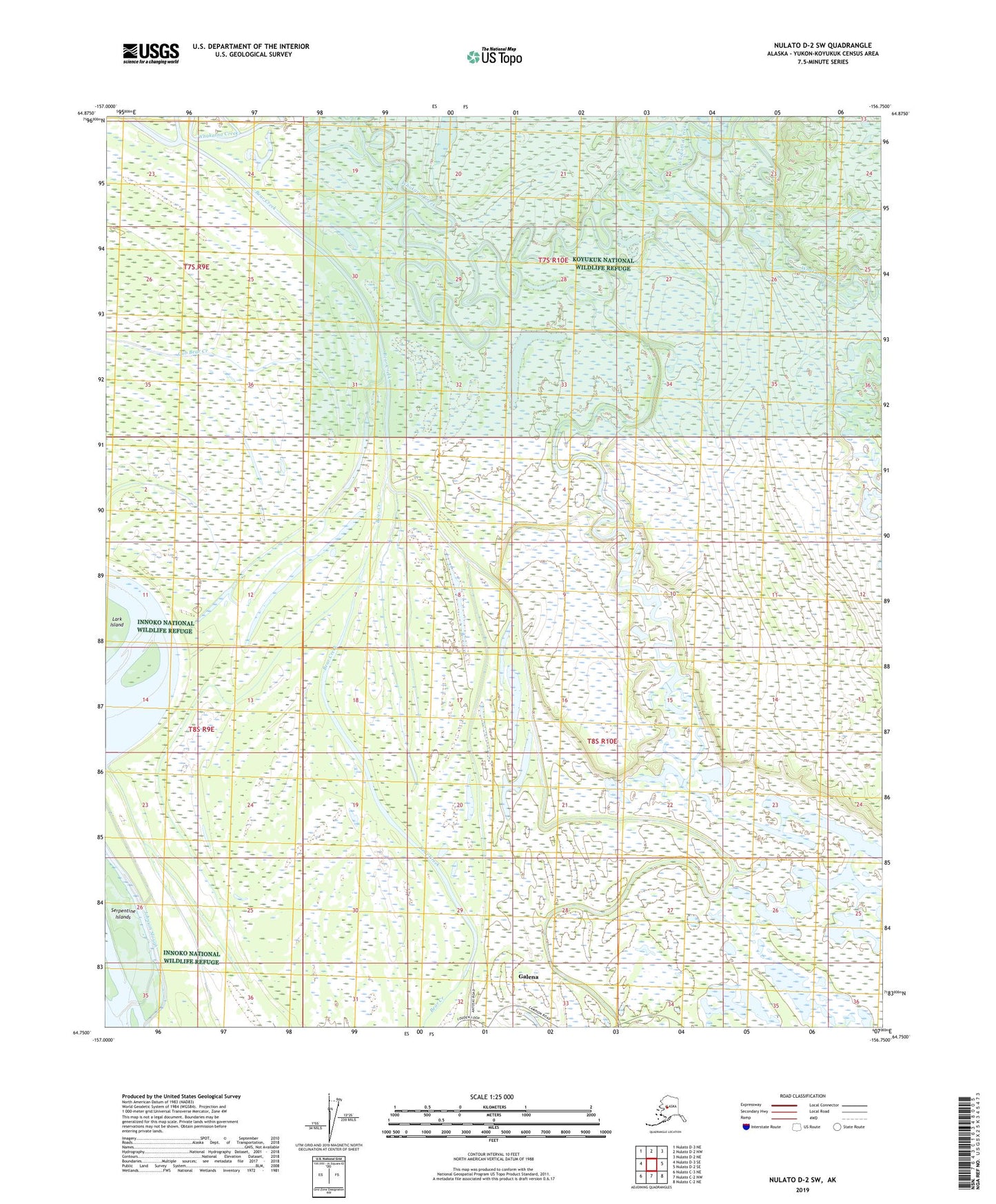 Nulato D-2 SW Alaska US Topo Map Image